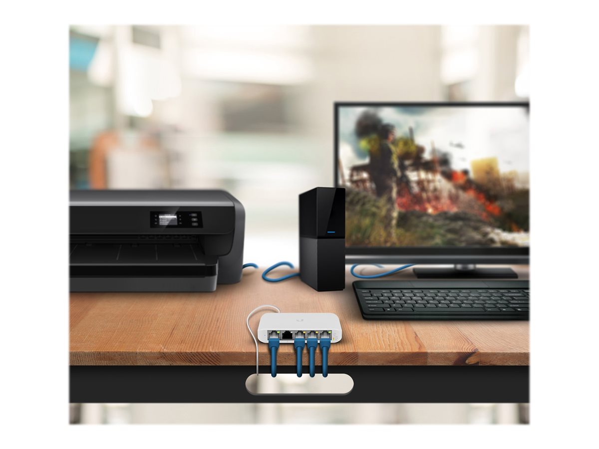 Ubiquiti UniFi Switch USW Flex Mini - Switch - Smart - 4 x 10/100/1000 + 1 x 10/100/1000 (PoE+)