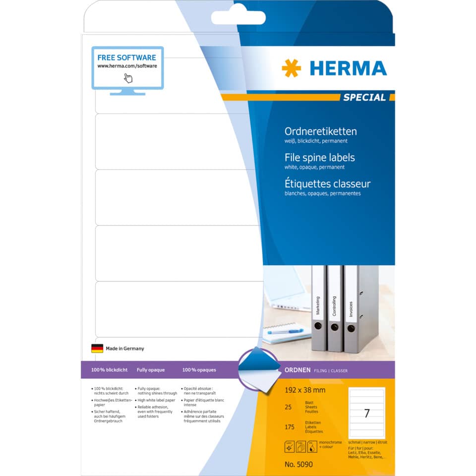 HERMA 5090  schmal permanent haftend