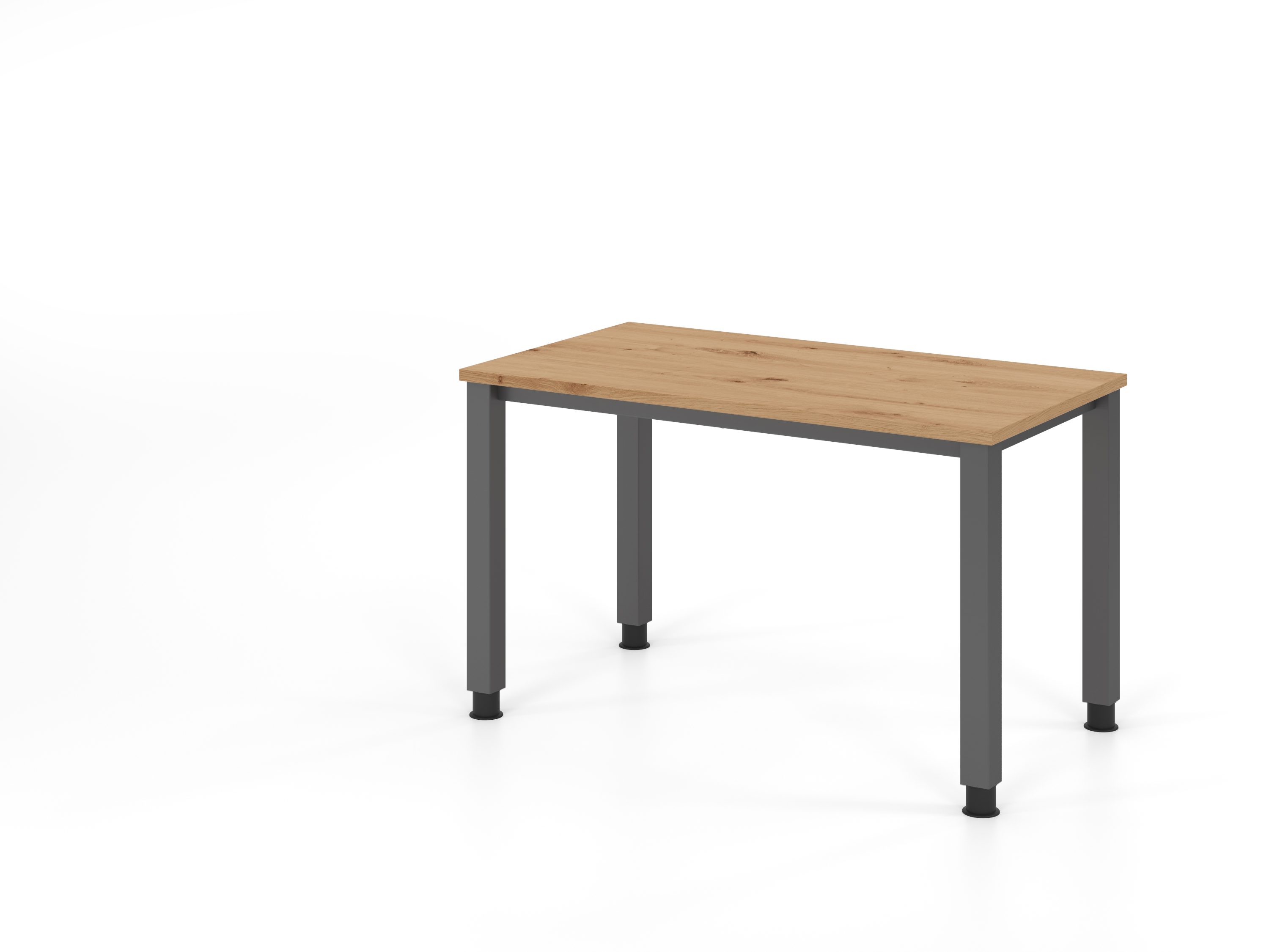 Schreibtisch 4Fuß eckig120x67cm Asteiche/Graphit