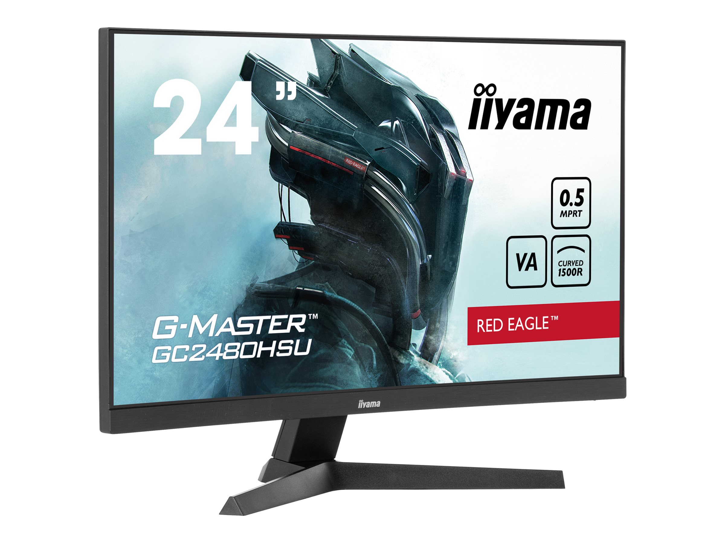 Iiyama G-MASTER Red Eagle GC2480HSU-B1 - LED-Monitor - Gaming - gebogen - 61 cm (24")
