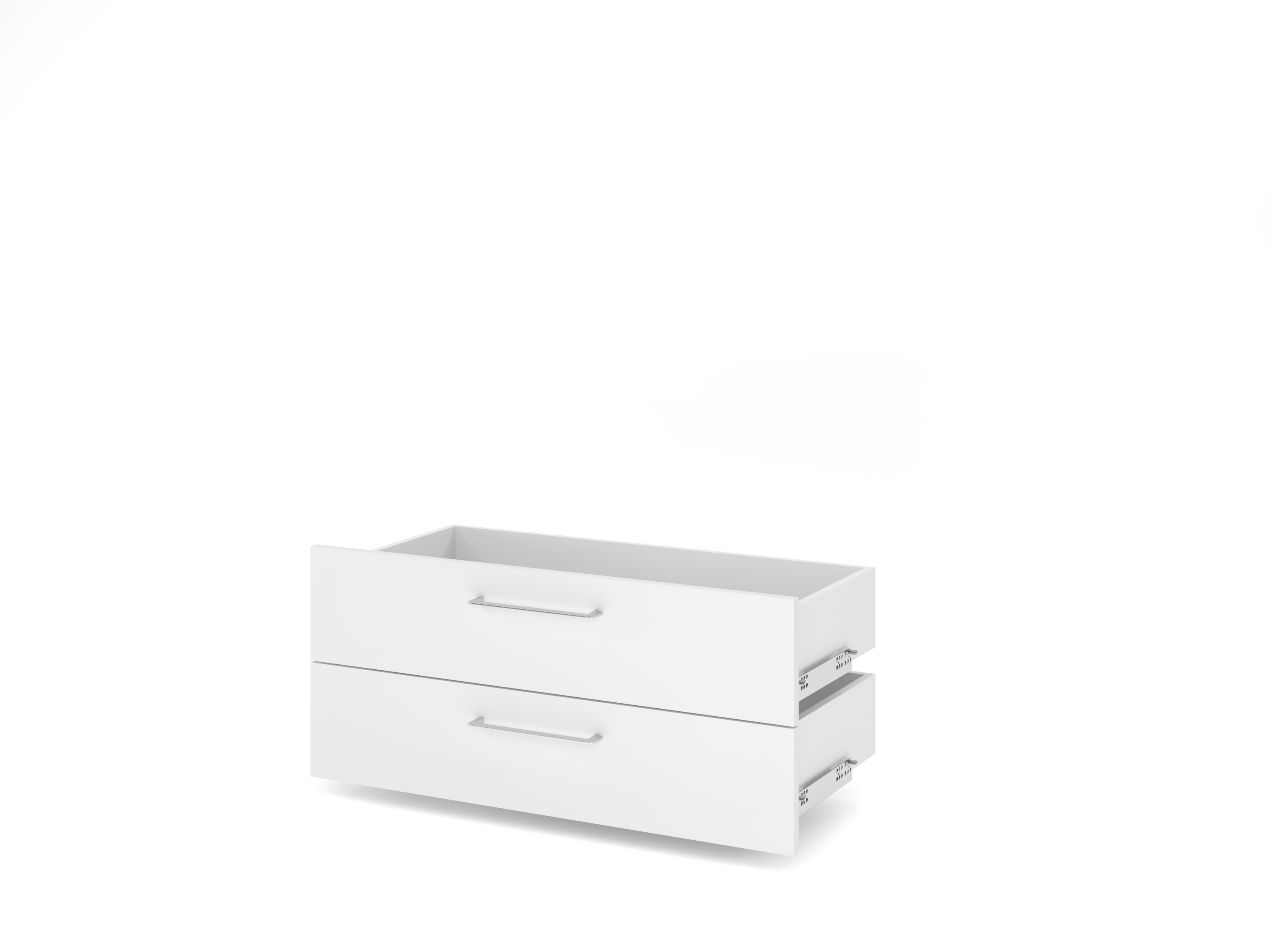 FlexWall Schubladen 80 cm, 1 OH, BS, Weiß