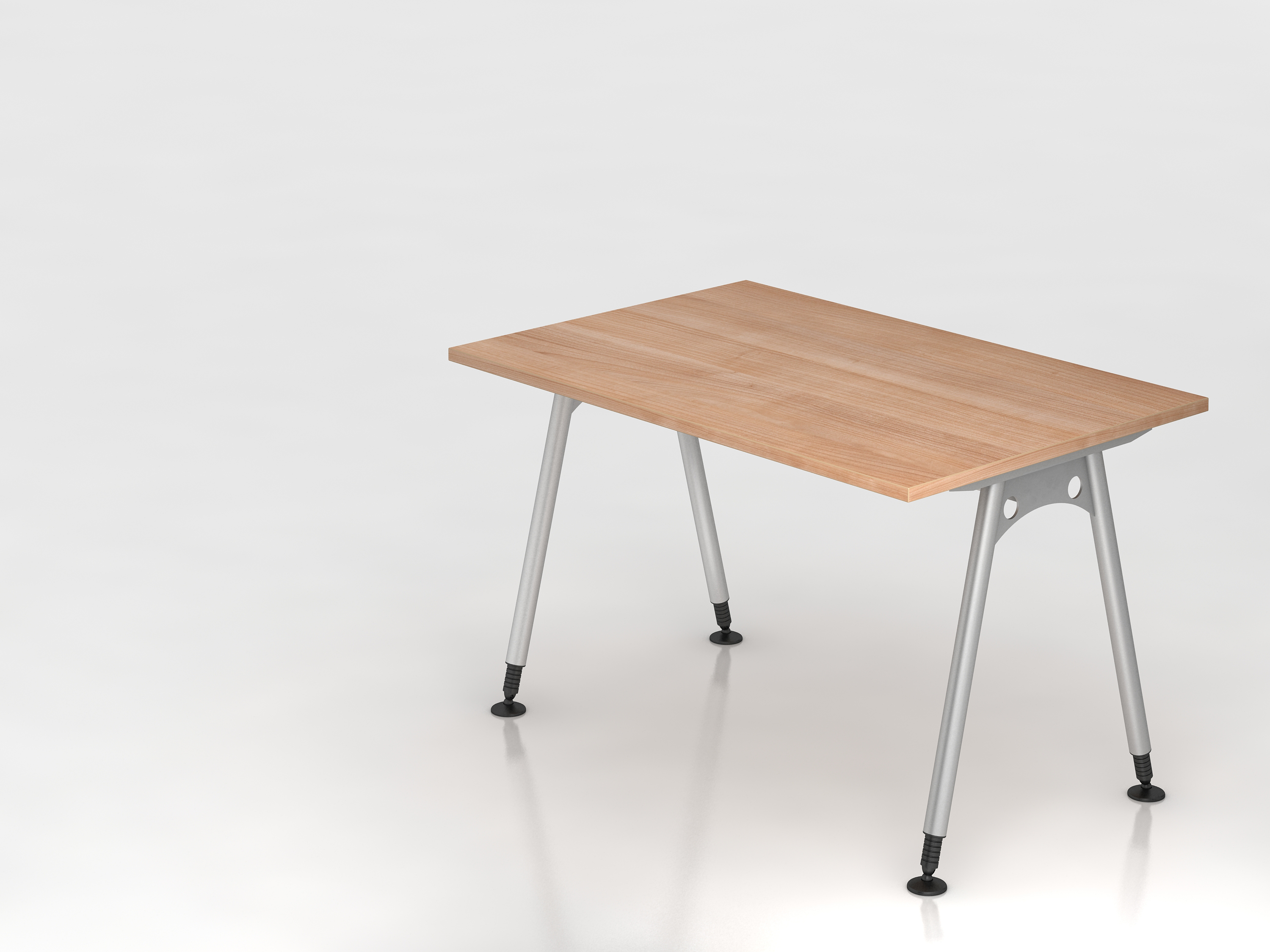 Schreibtisch A-Fuß 120x80cm Nussbaum