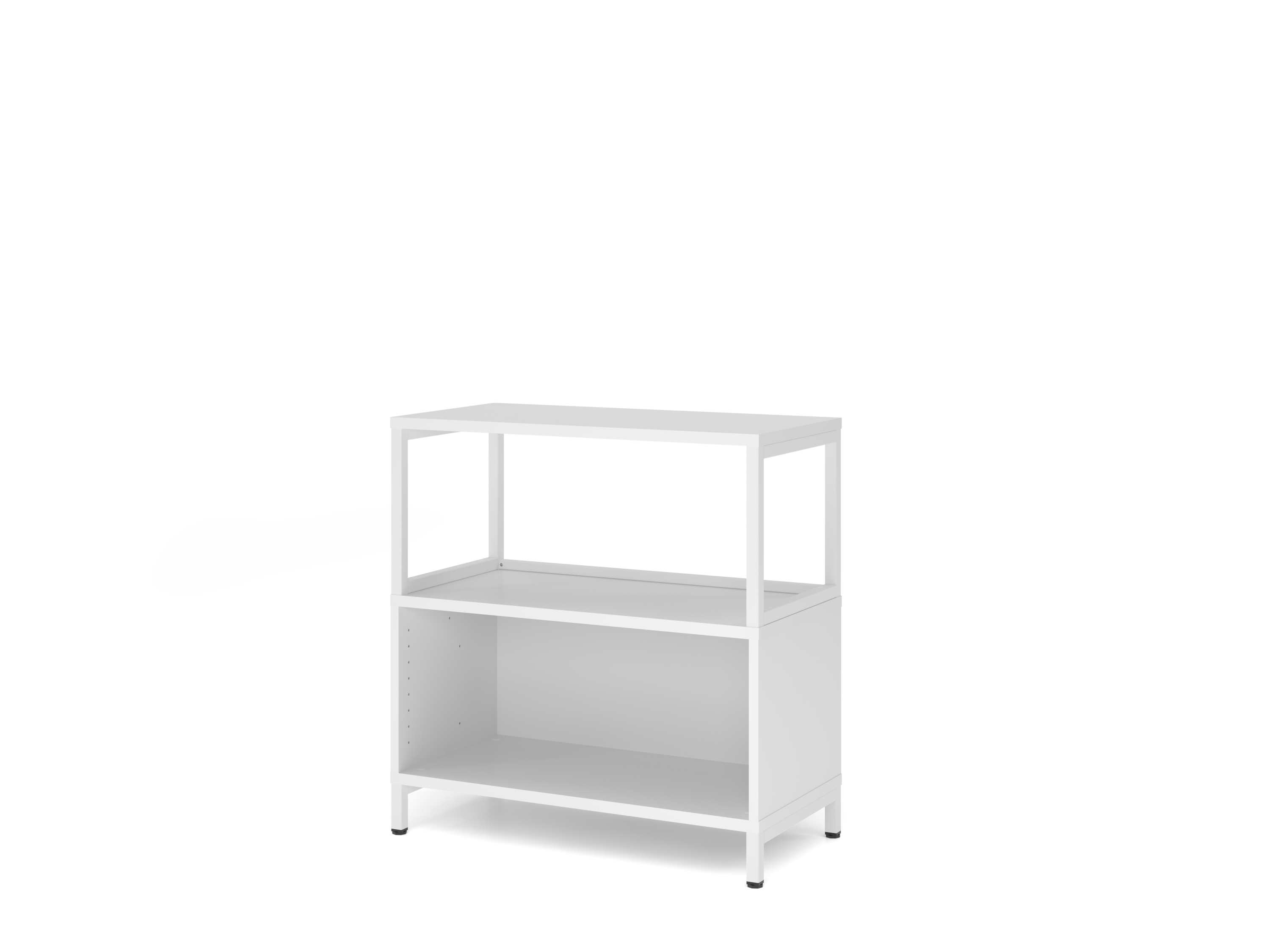 Regal, 2OH, Sockel, weiß