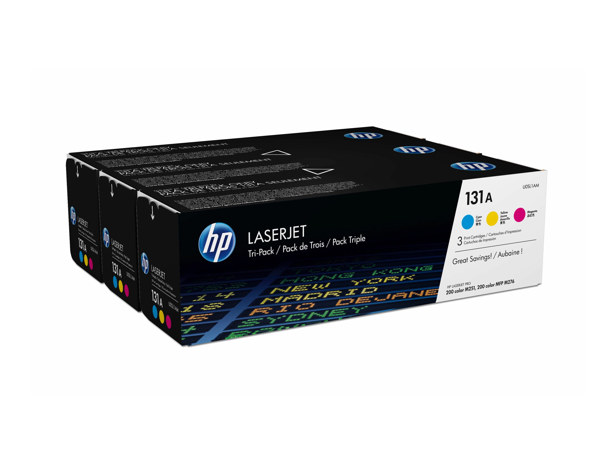 HP 131A - 3er-Pack - Gelb, Cyan, Magenta - original - LaserJet - Tonerpatrone (U0SL1AM)