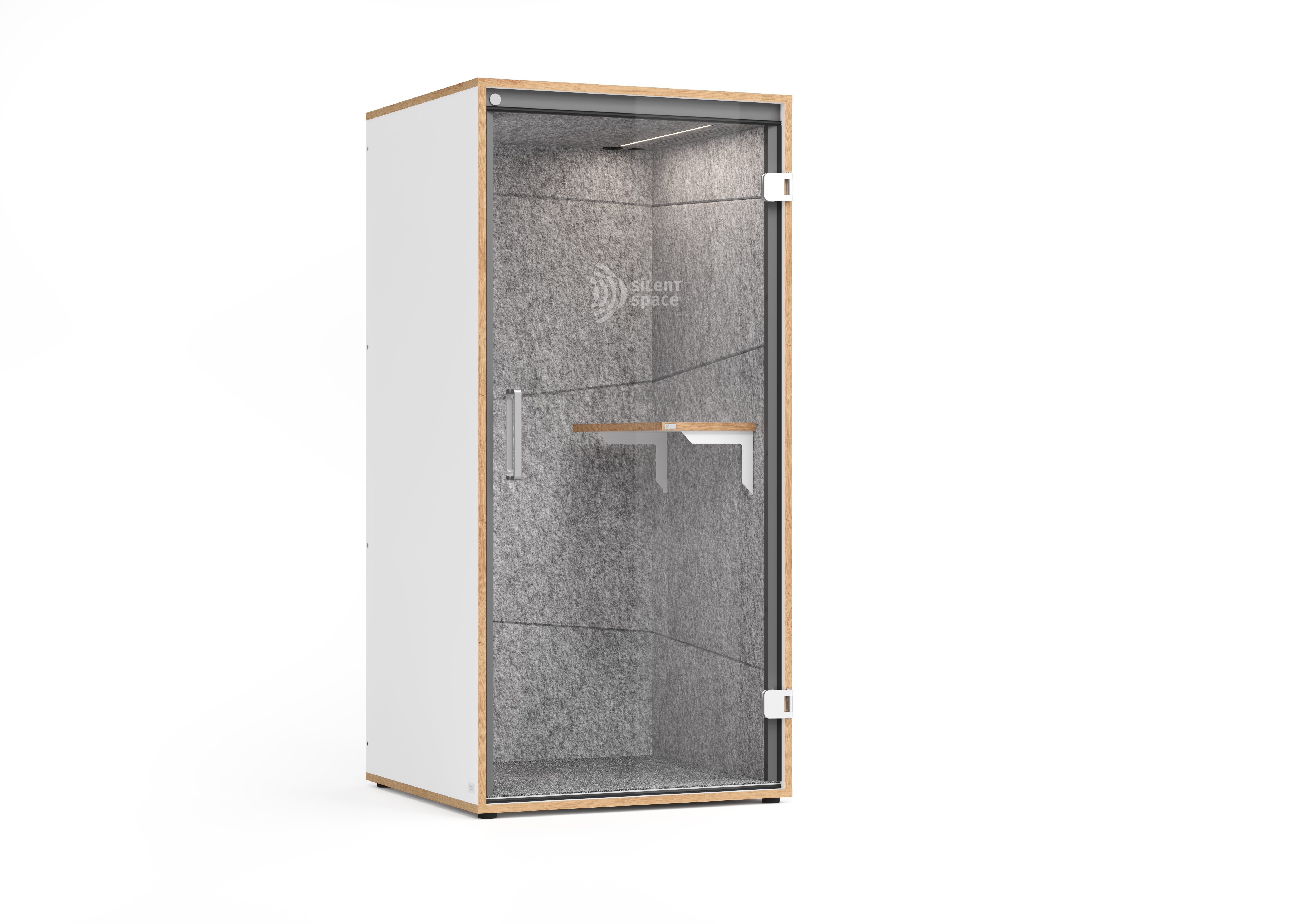 Telefonbox Silent Space 1 weiß/grau meliert