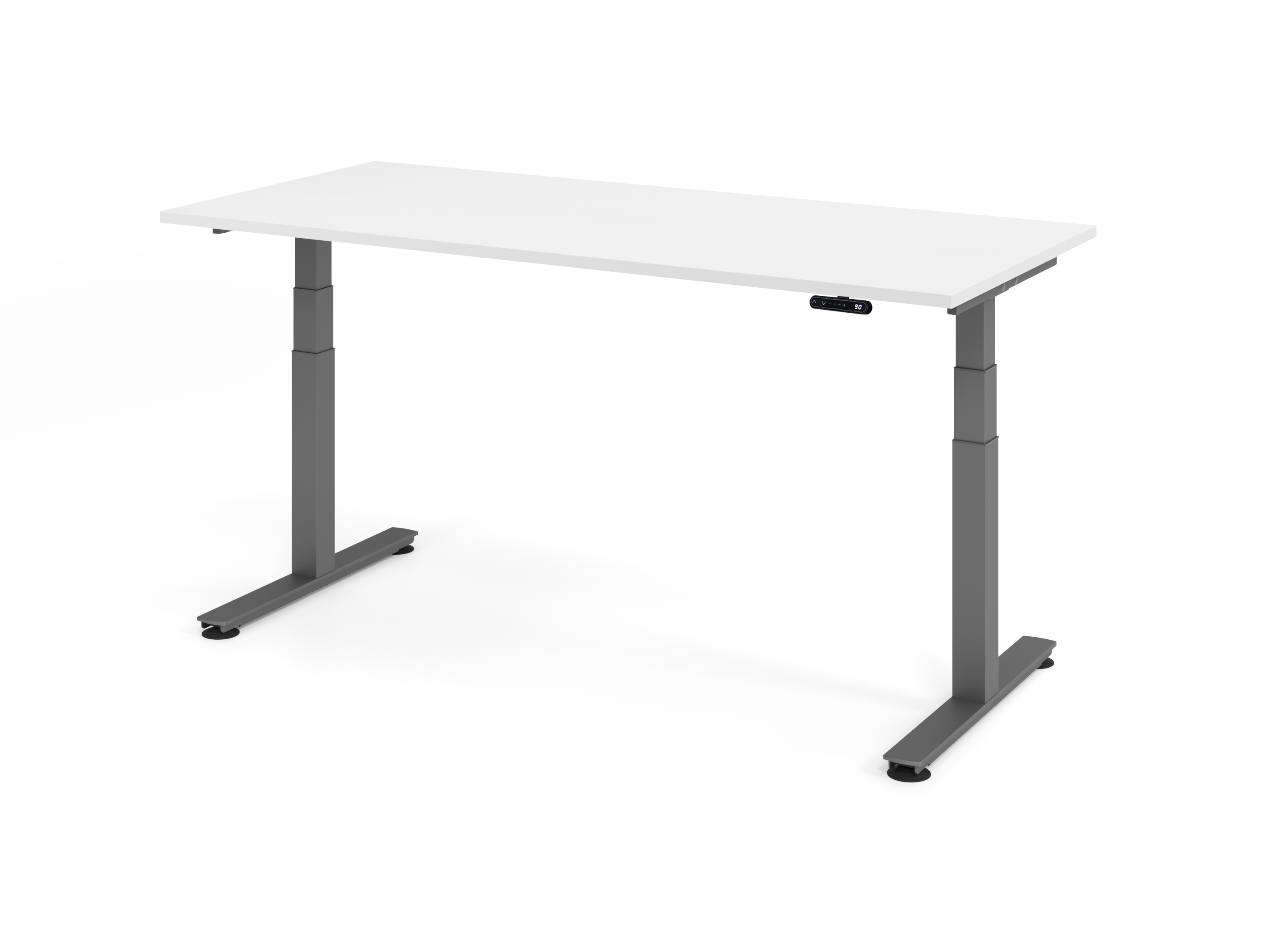 Sitz-Steh-Schreibtisch el.180x80cm Weiß