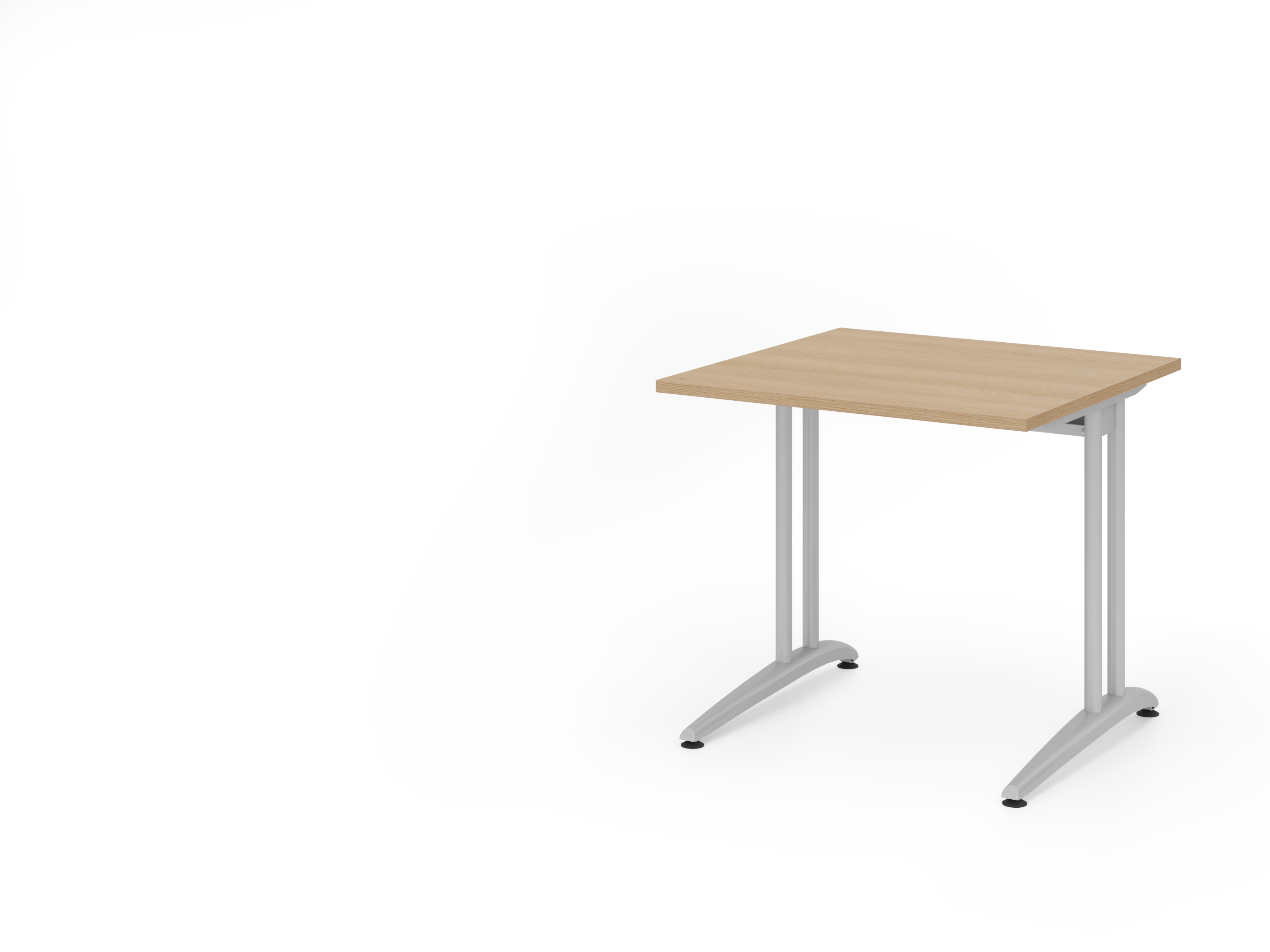 Schreibtisch C-Fuß 80x80cm Eiche