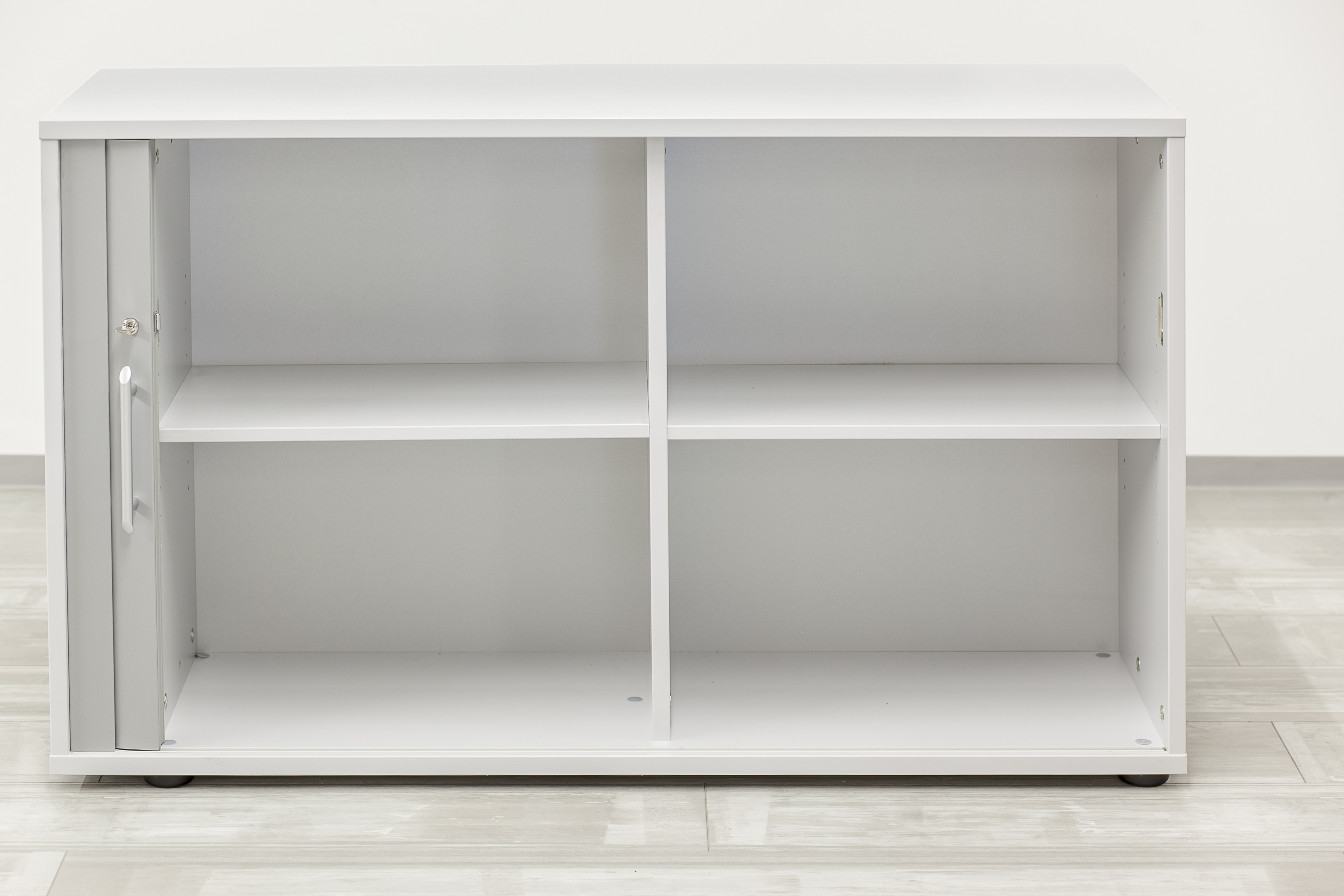 Rollladenschr.hor. 2OH 120cm BS Grau/Silber