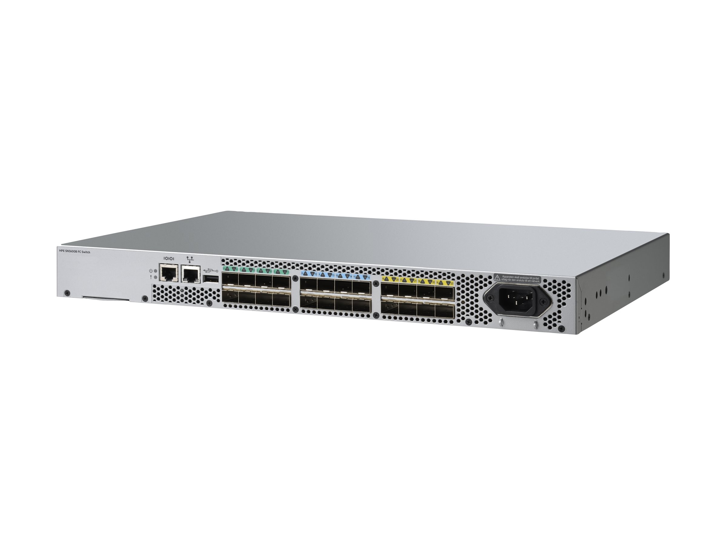 HPE SN3600B 32Gb 24-port/8-port Active Fibre Channel Switch - Switch - managed - 8 x 32Gb Fibre Channel SFP28 + 16 x 32Gb Fibre Channel SFP28 Ports on Demand (POD)