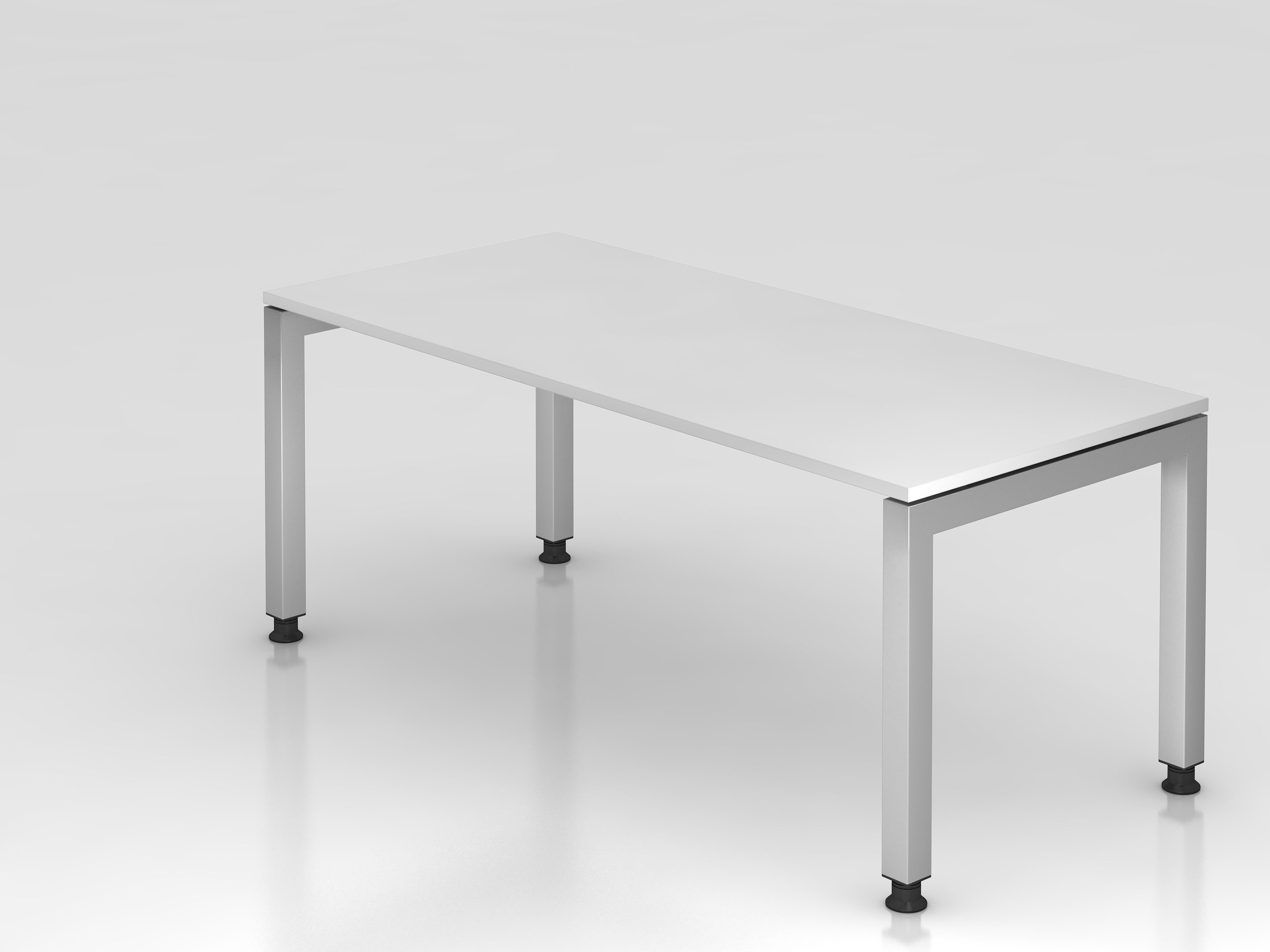Schreibtisch U-Fuß eckig 180x80cm Weiß