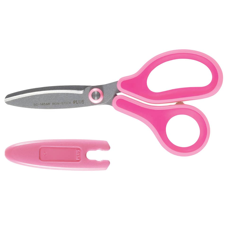 Kinderschere Fitcut Curve - 14,5 cm, pink, rund, inkl. Klingenschutz und Namenssticker