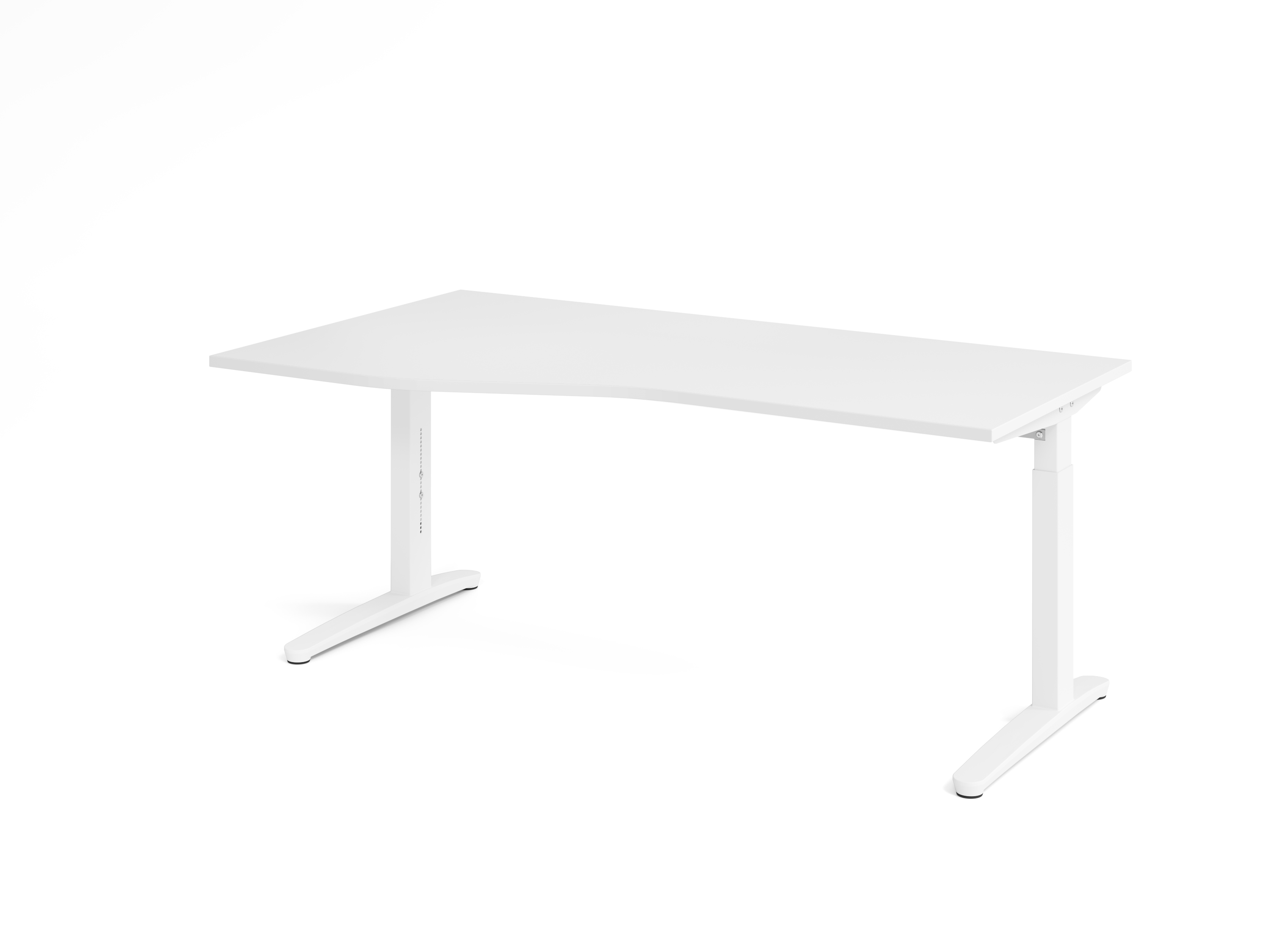Schreibtisch C-Fuß 180x100/80cm Weiß/Weiß