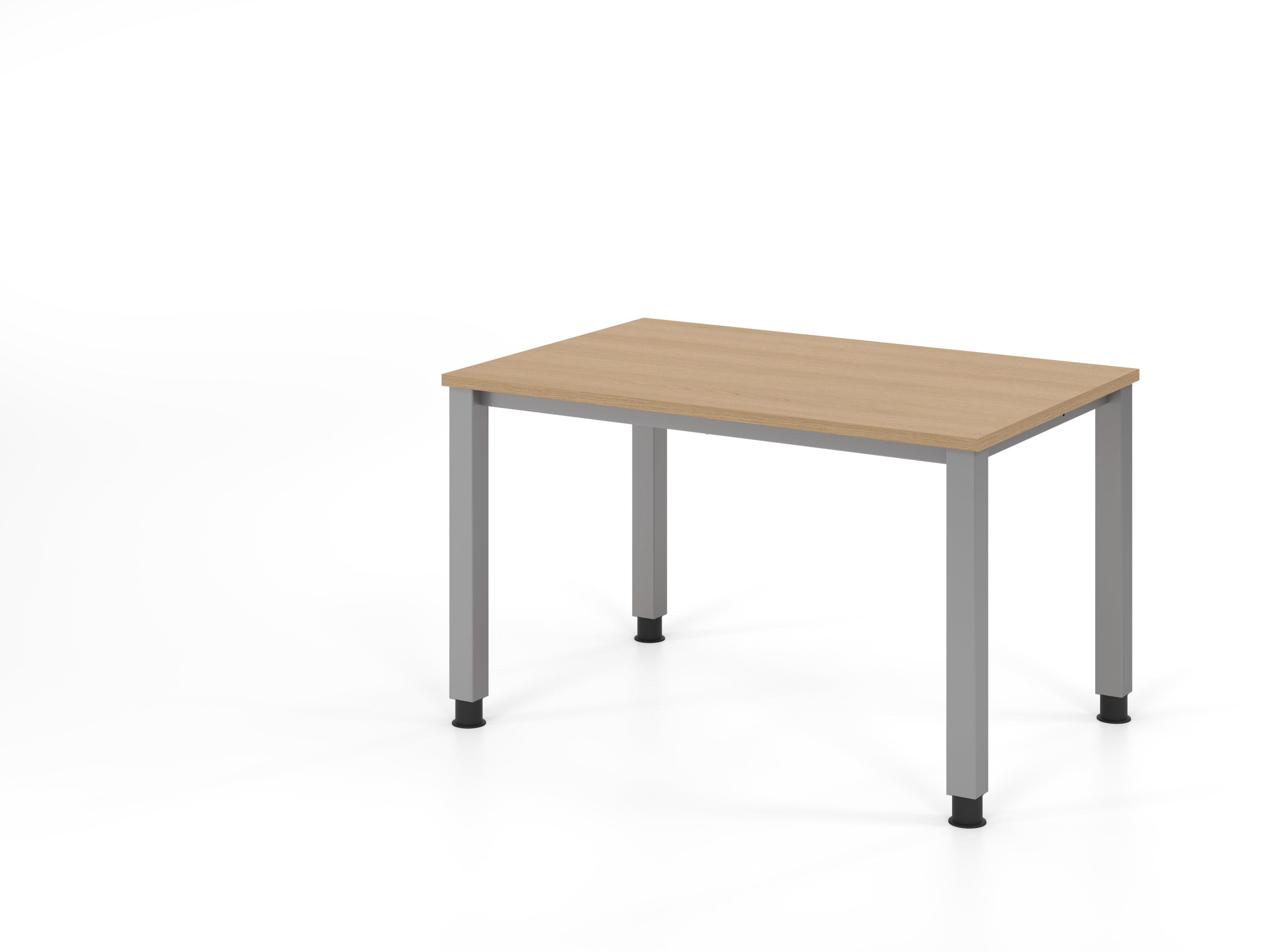 Schreibtisch 4Fuß eckig 120x80cm Eiche