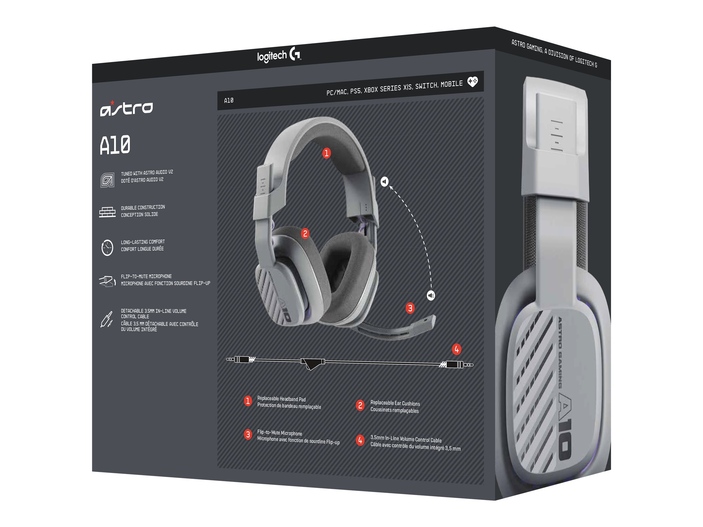 Logitech ASTRO Gaming A10 Gen 2 - Headset - ohrumschließend