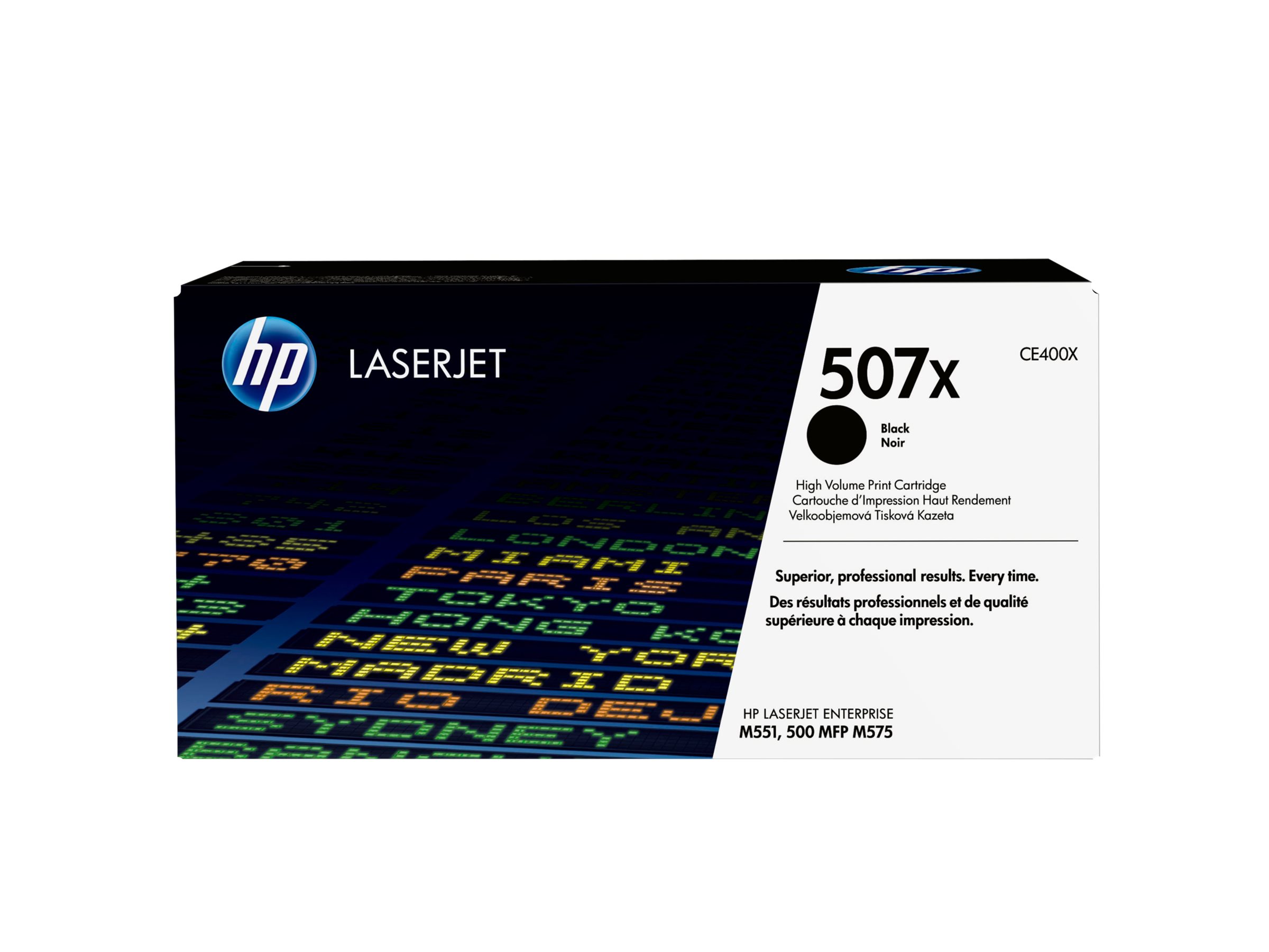 HP 507X - Hohe Ergiebigkeit - Schwarz - original - LaserJet - Tonerpatrone (CE400X)