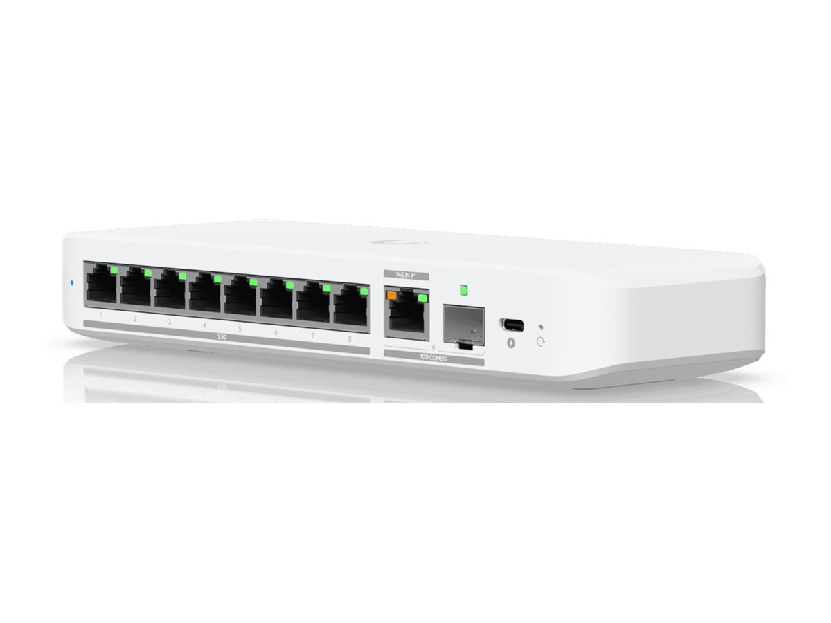 Ubiquiti UniFi Flex 2.5G - Switch - managed - 8 x 2.5GBase-T + 1 x 10Gb Ethernet + 1 x 10Gb Ethernet SFP+