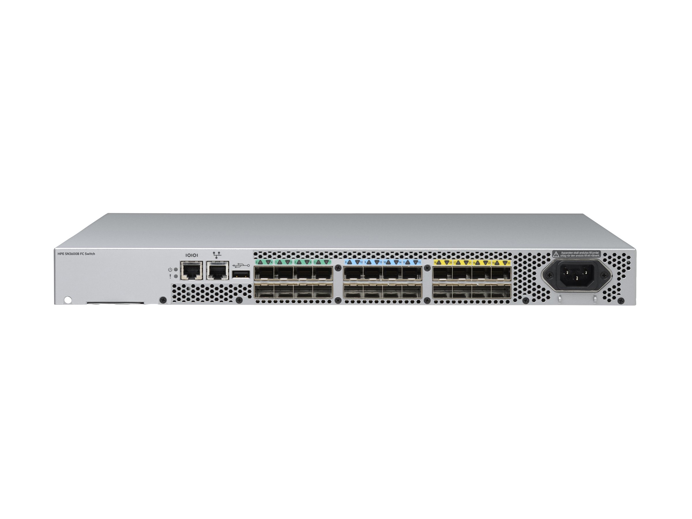 HPE SN3600B 32Gb 24-port/8-port Active Fibre Channel Switch - Switch - managed - 8 x 32Gb Fibre Channel SFP28 + 16 x 32Gb Fibre Channel SFP28 Ports on Demand (POD)
