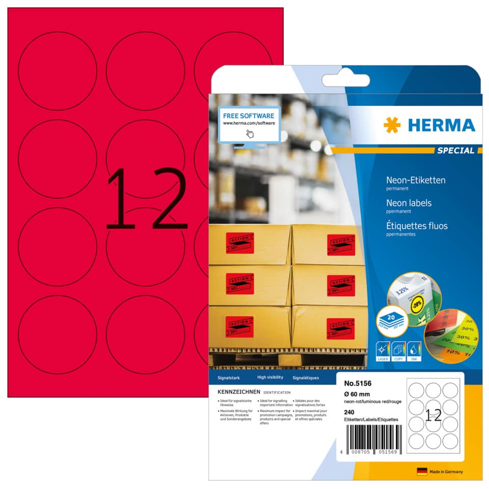 HERMA 5156  240 Stück permanent haftend