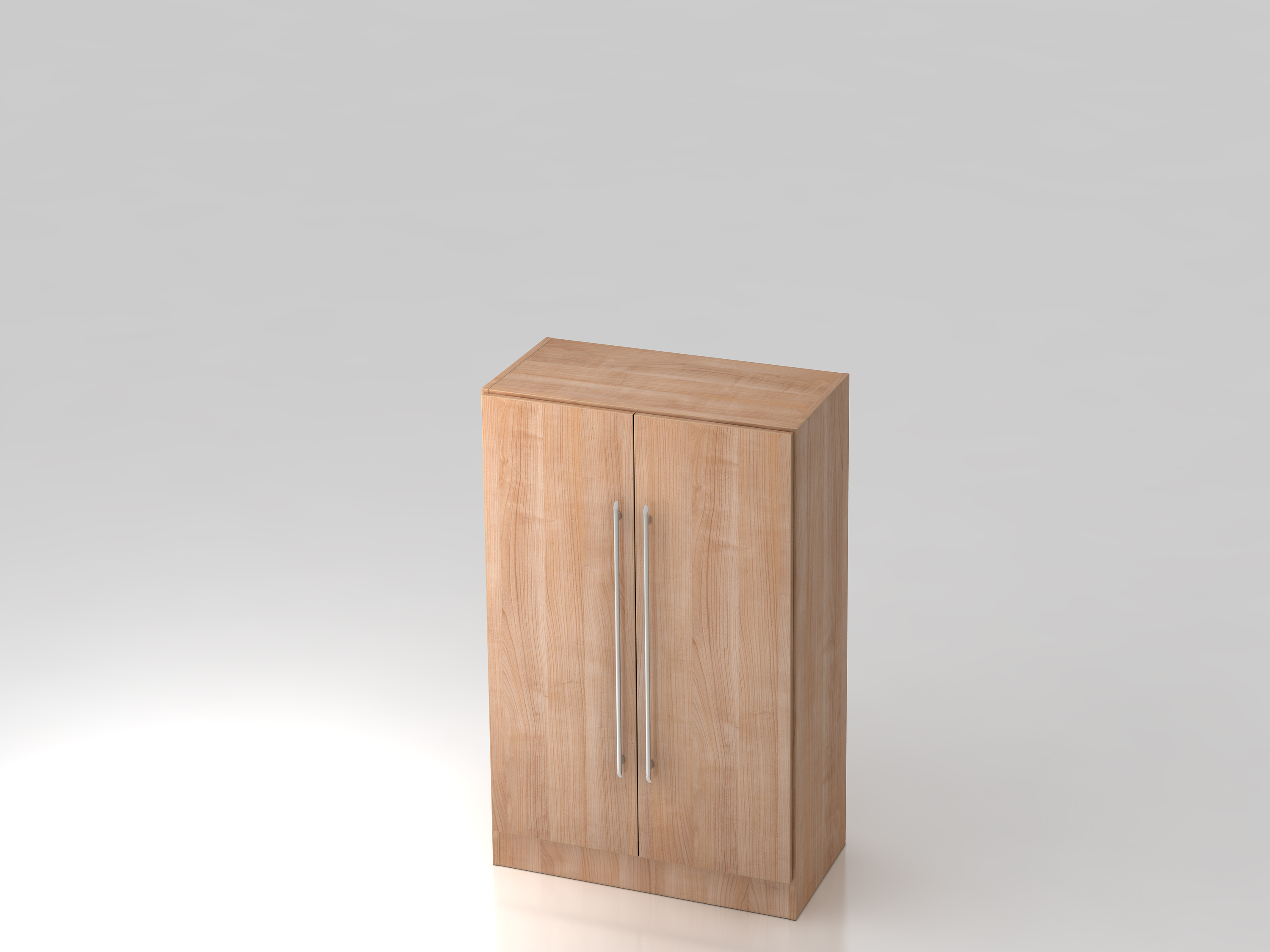 Schrank 3OH mit Sockelbl. RE Nussb./Nussb.