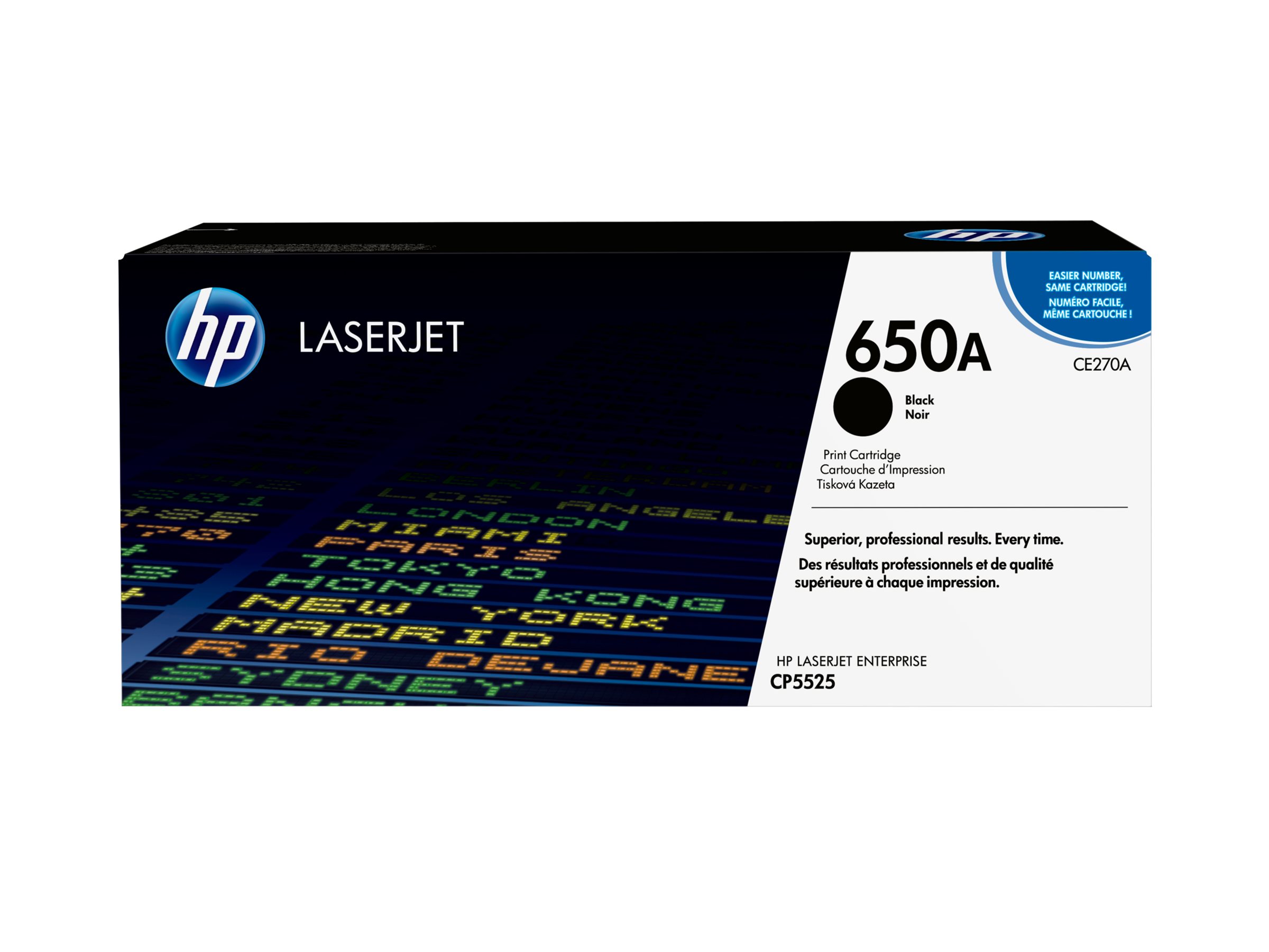 HP 650A - Schwarz - original - LaserJet - Tonerpatrone (CE270A)