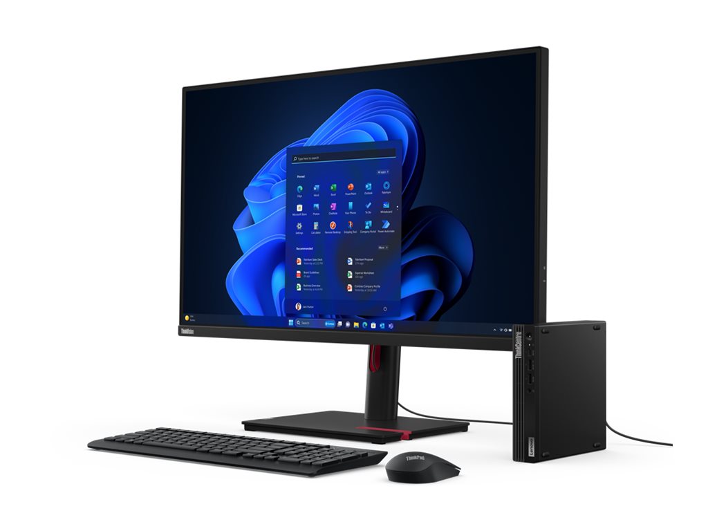 Lenovo ThinkCentre M70q Gen 5 12TD - Mini - Core i7 13700T / 1.4 GHz - vPro Enterprise - RAM 16 GB - SSD 512 GB - TCG Opal Encryption, NVMe - UHD Graphics 770 - 1GbE, Wi-Fi 6E, Bluetooth 5.3 - WLAN: 802.11a/b/g/n/ac/ax (Wi-Fi 6E)