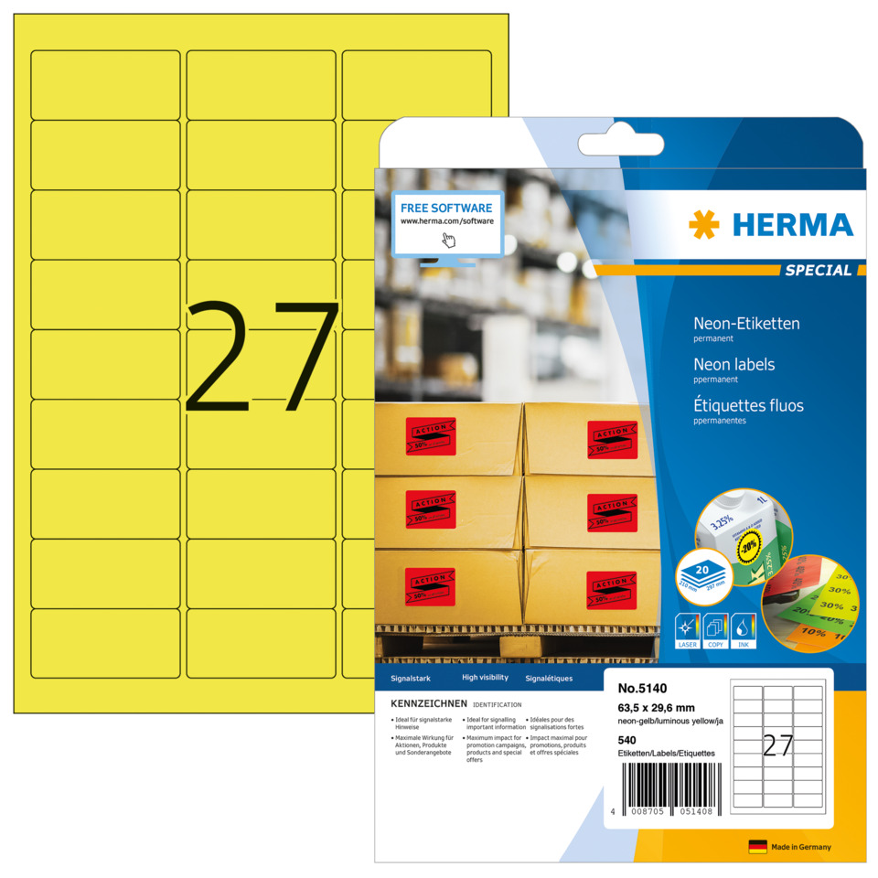 HERMA 5140  540 Stück permanent haftend
