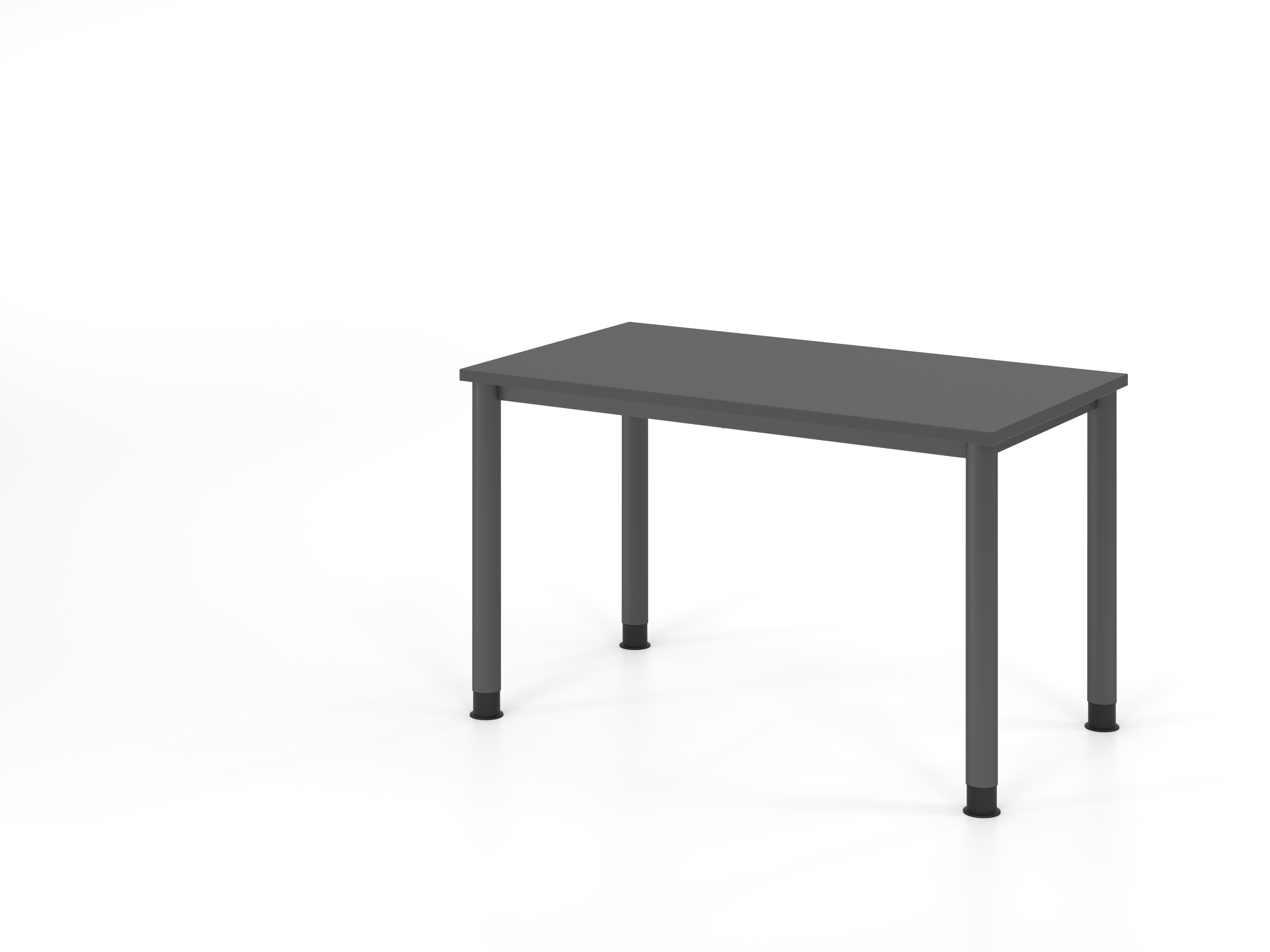Schreibtisch 4Fuß-rd.120x67cm Graphit/graphit