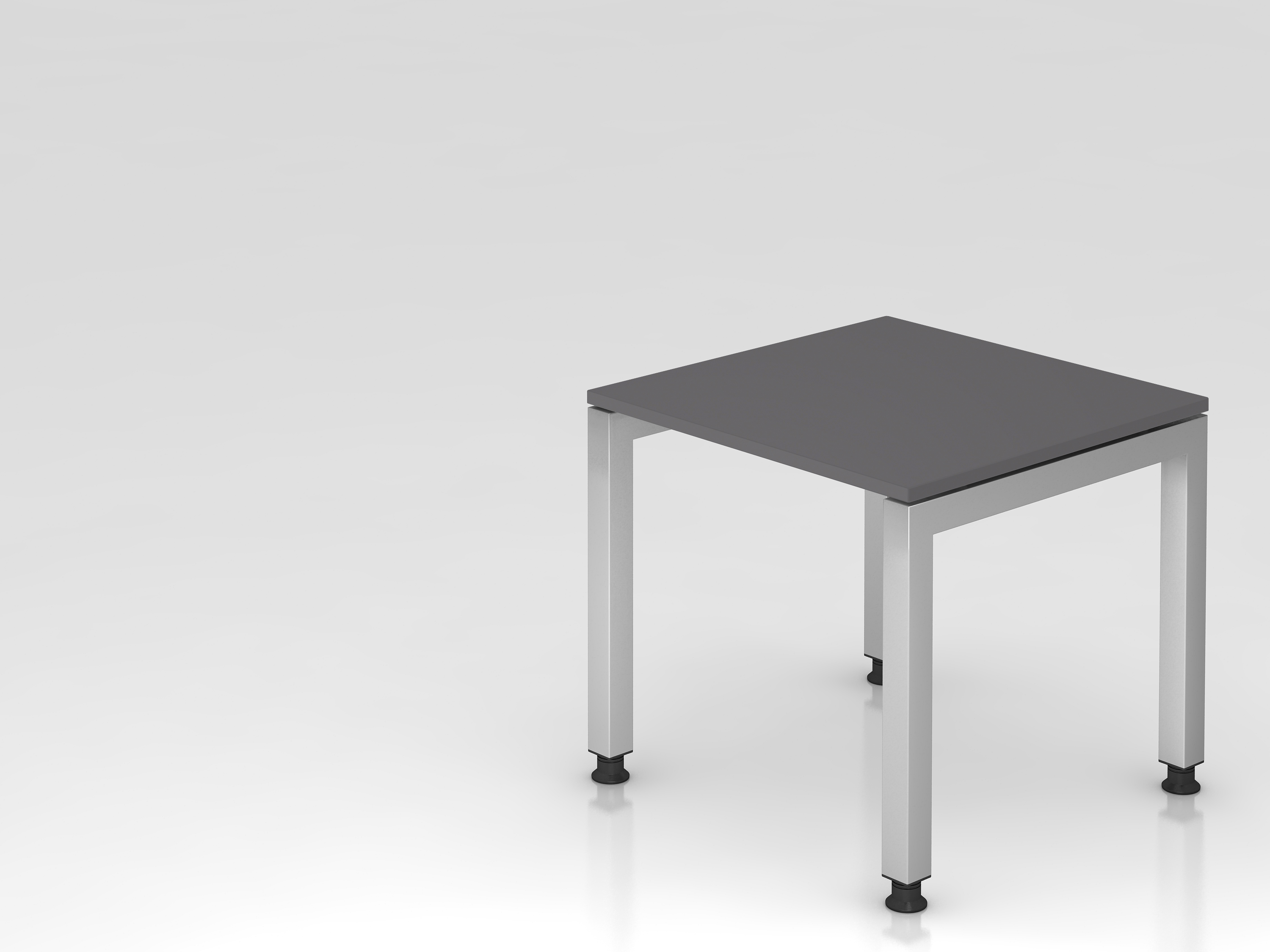Schreibtisch U-Fuß eckig 80x80cm Graphit