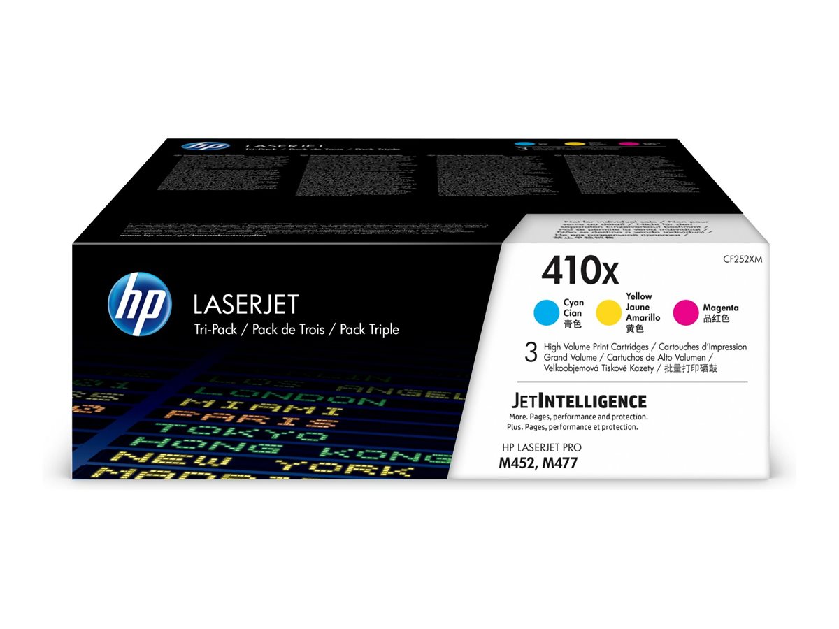 HP 410X - 3er-Pack - Hohe Ergiebigkeit - Gelb, Cyan, Magenta - original - LaserJet - Tonerpatrone (CF252XM)