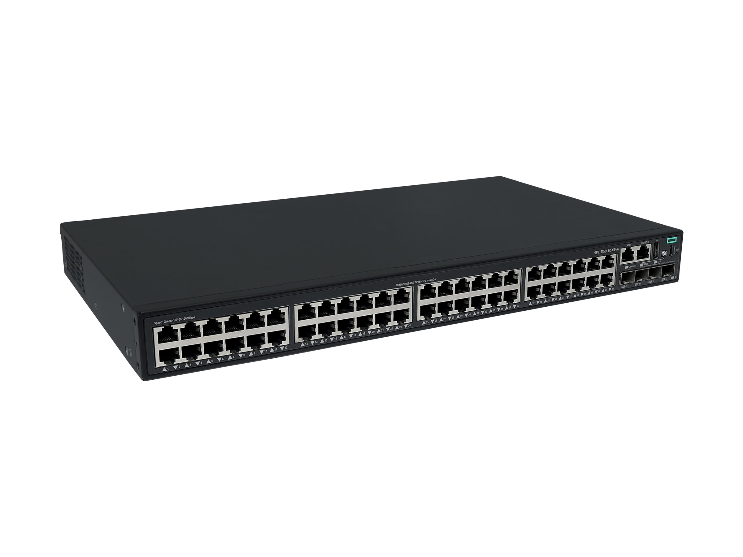 HPE Networking Comware 2150 48p 10M/100M/1G PoE+ 4p SFP+ 1G/10G 770W - Switch - L3 - managed - 48 x 10/100/1000Base-T (PoE+)