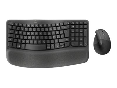 Logitech Wave Keys and Lift Combo - Tastatur-und-Maus-Set - kabellos - Bluetooth LE, 2.4 GHz - QWERTY - Nordisch (Dänisch/Finnisch/Norwegisch/Schwedisch)