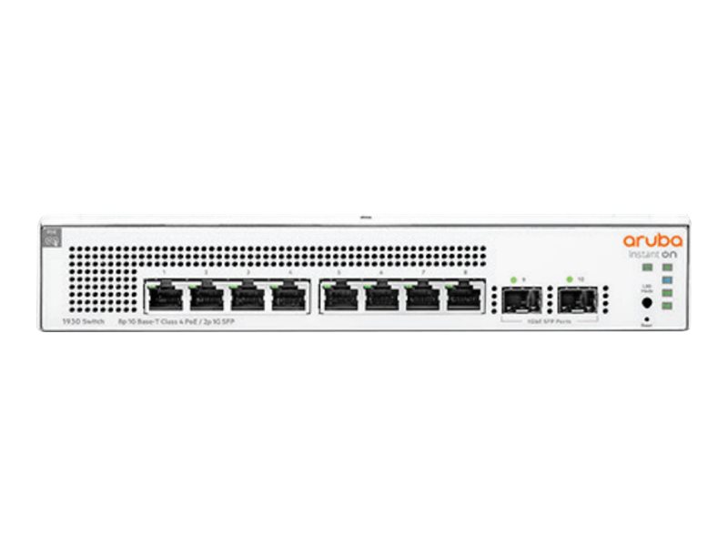HPE Networking Instant On 1930 8G Class4 PoE 2SFP 124W Switch - Switch - L3 - managed - 8 x 10/100/1000 (PoE)
