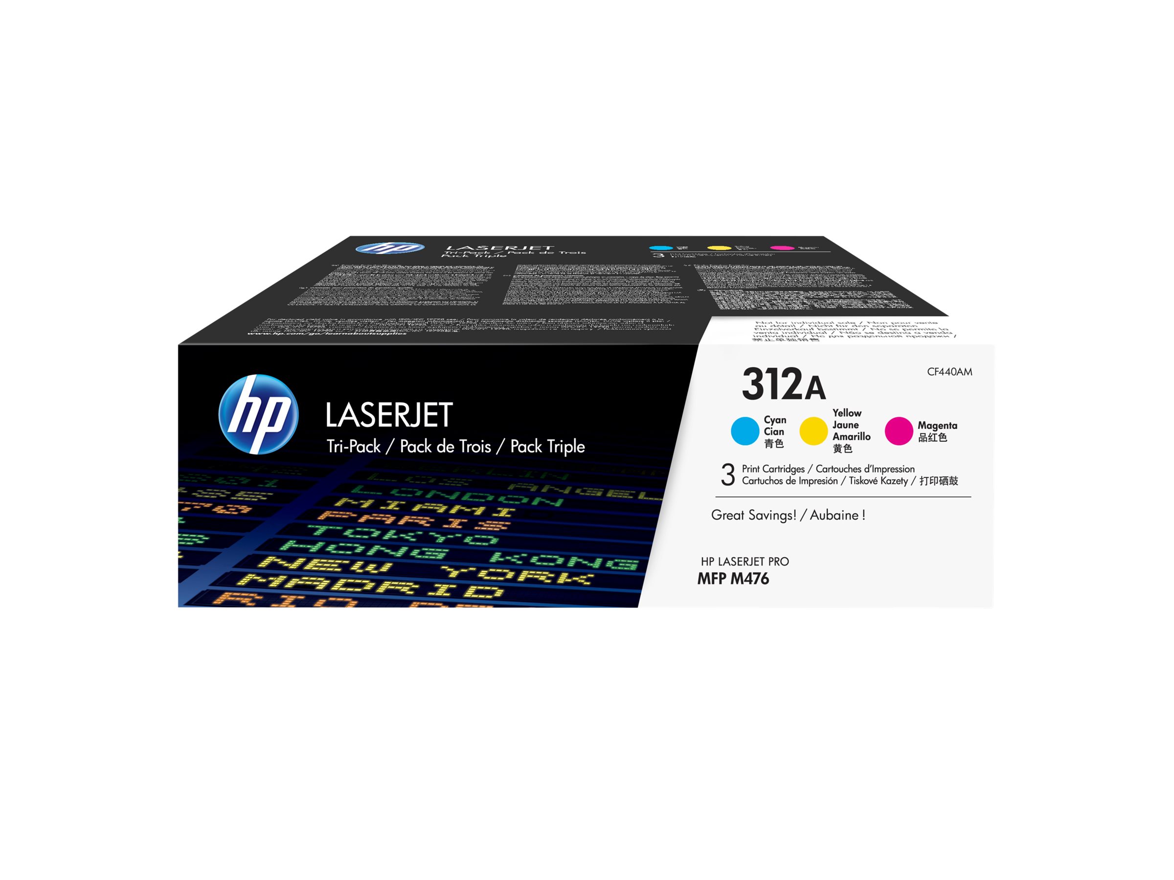HP 312A - 3er-Pack - Gelb, Cyan, Magenta - original - LaserJet - Tonerpatrone (CF440AM)