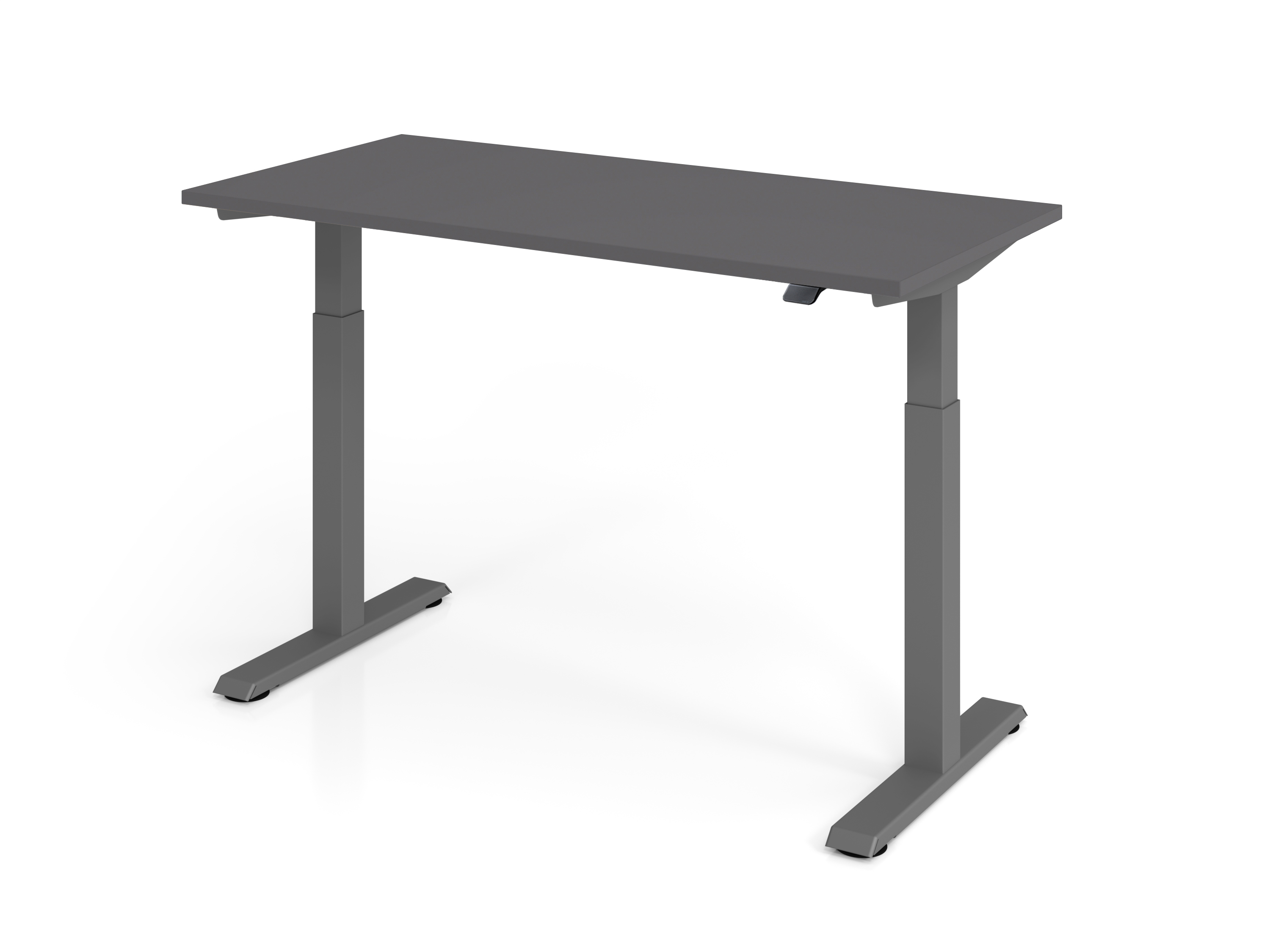 Sitz-Steh-Schreibtisch el.140x67cm Graphit