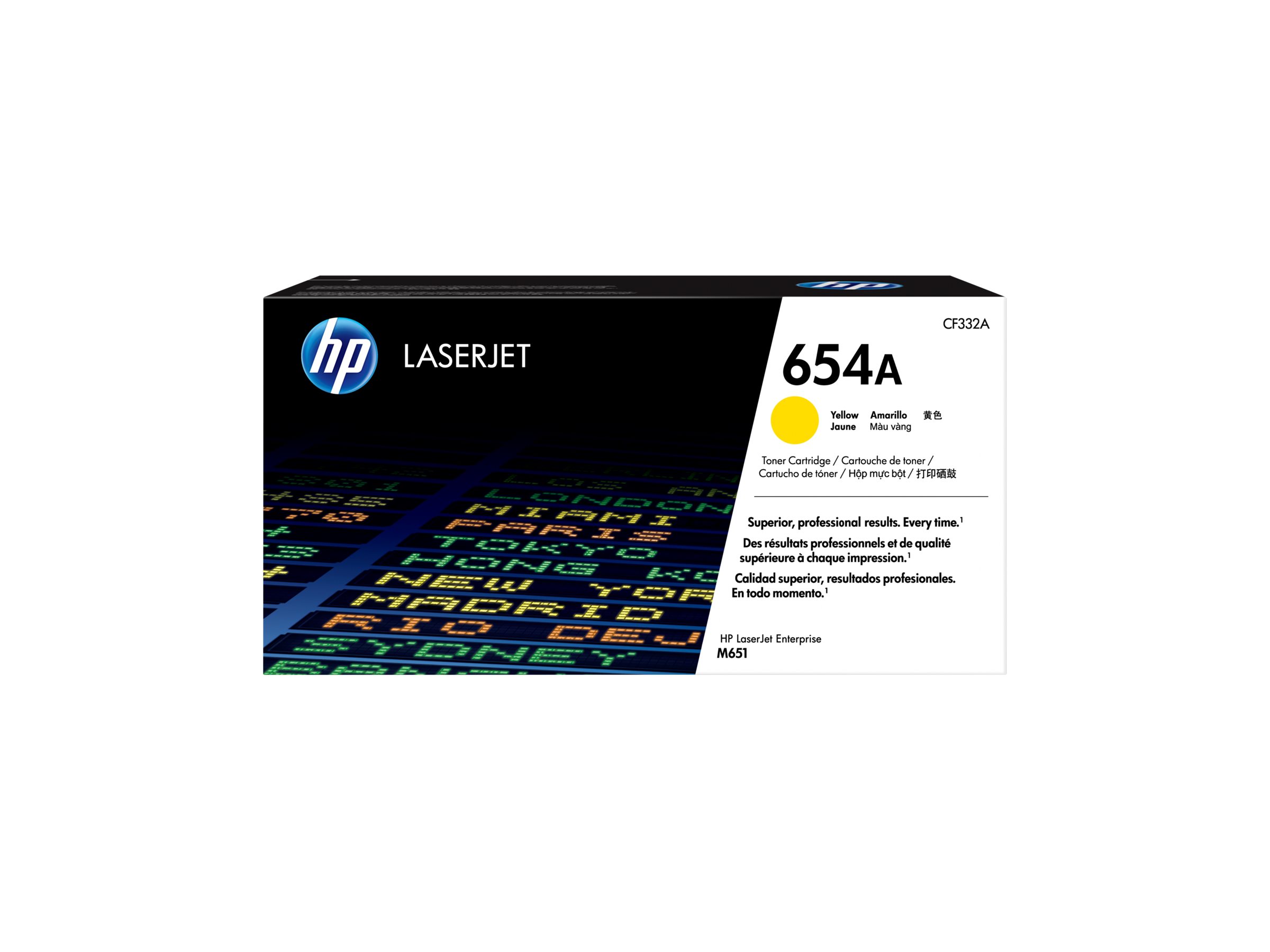 HP 654A - Gelb - original - LaserJet - Tonerpatrone (CF332A)