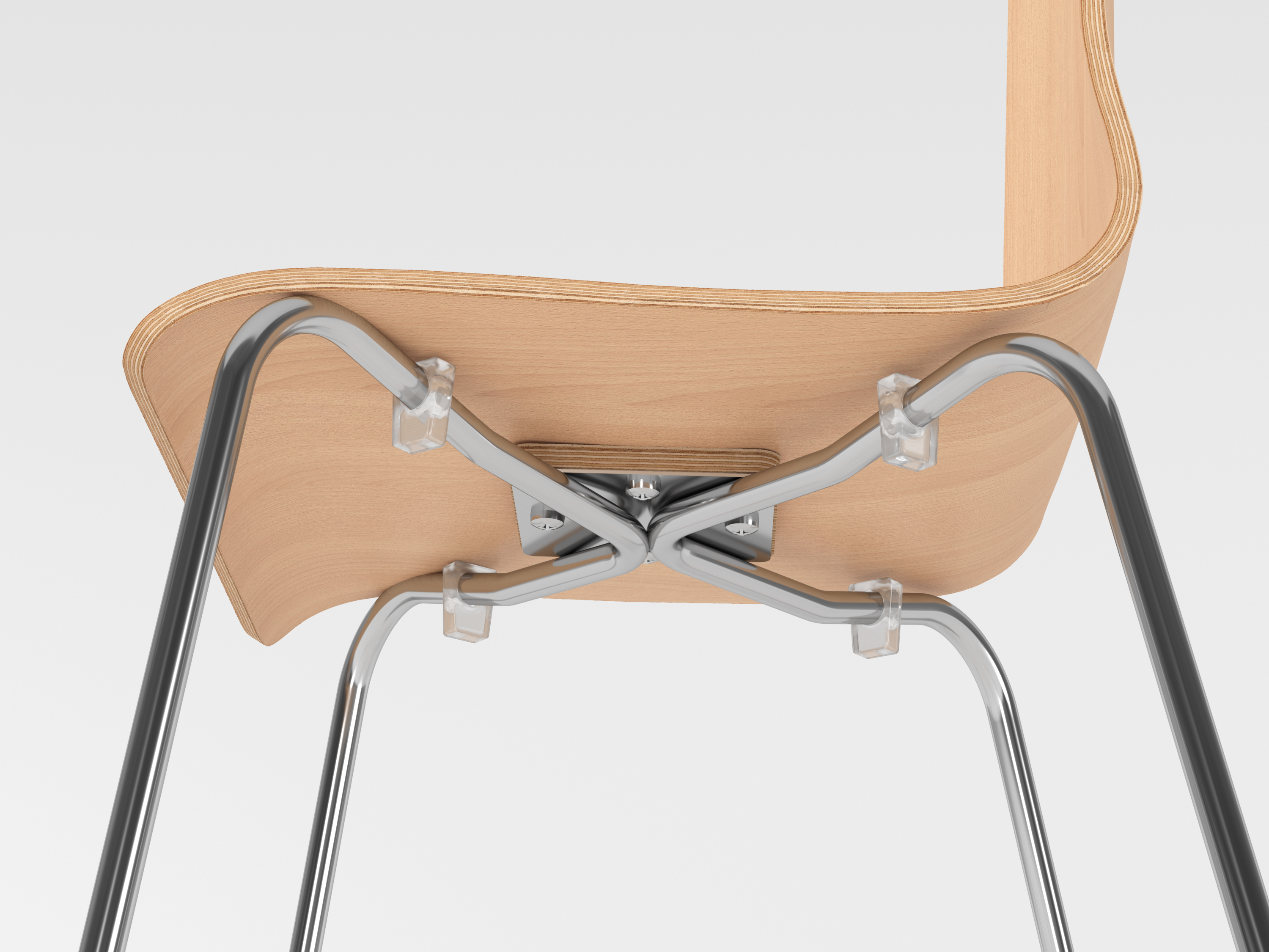 Holzschalenstuhl, 2 Stk, Buche