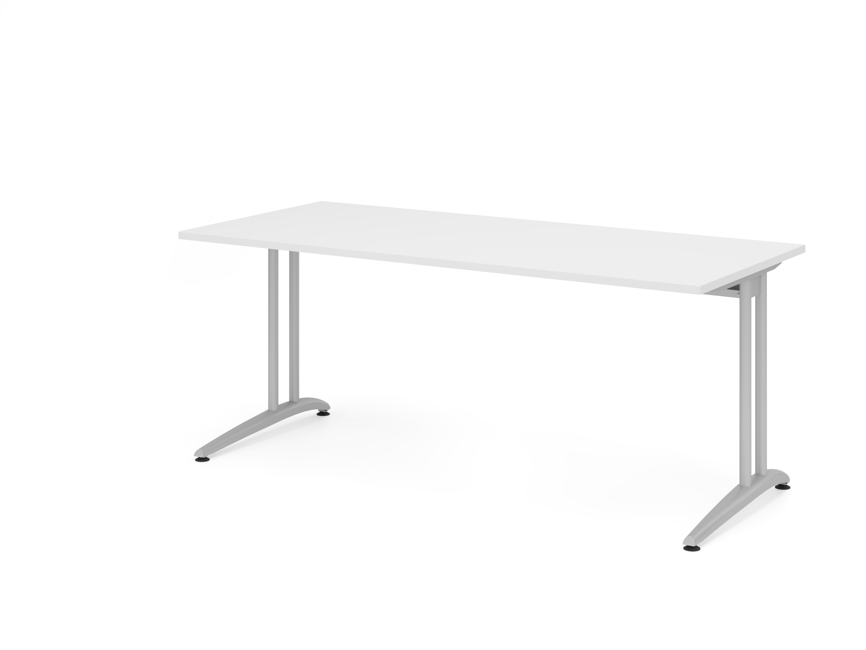 Schreibtisch C-Fuß 180x80cm Weiß
