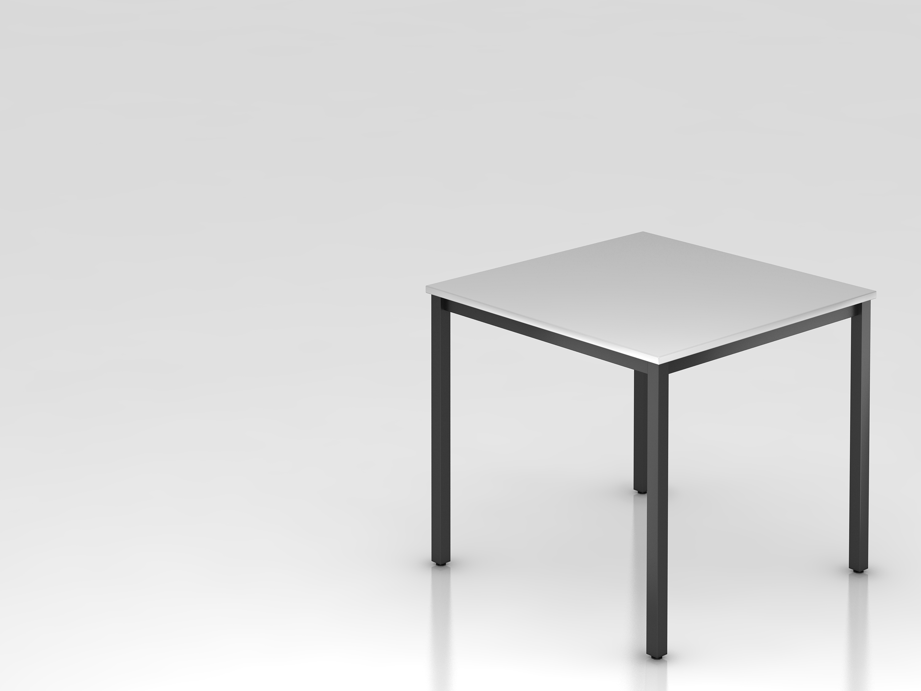 Besprechungstisch 80x80cm Grau/Schw.eckig