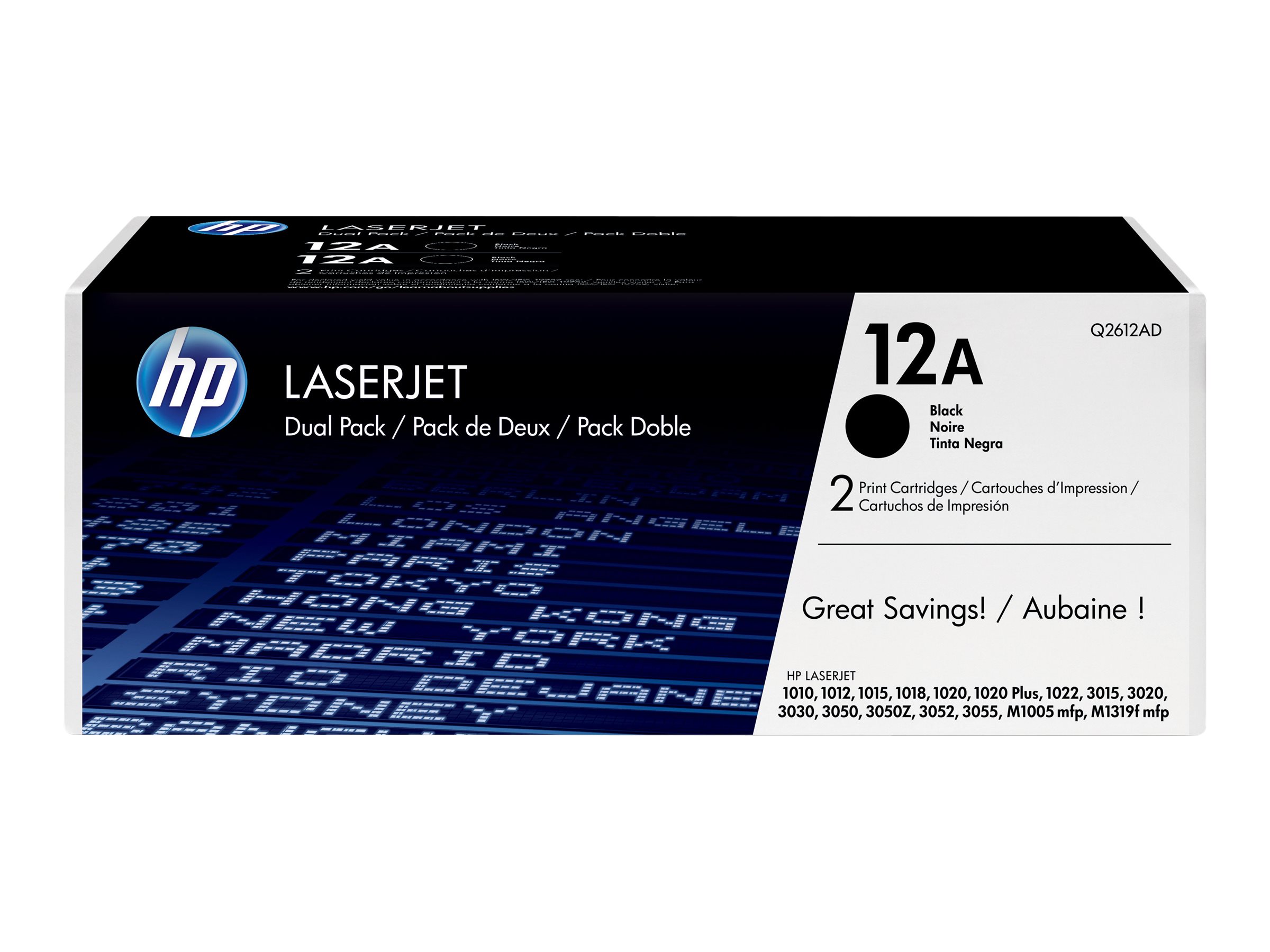 HP 12A - 2er-Pack - Schwarz - original - LaserJet - Tonerpatrone (Q2612AD)