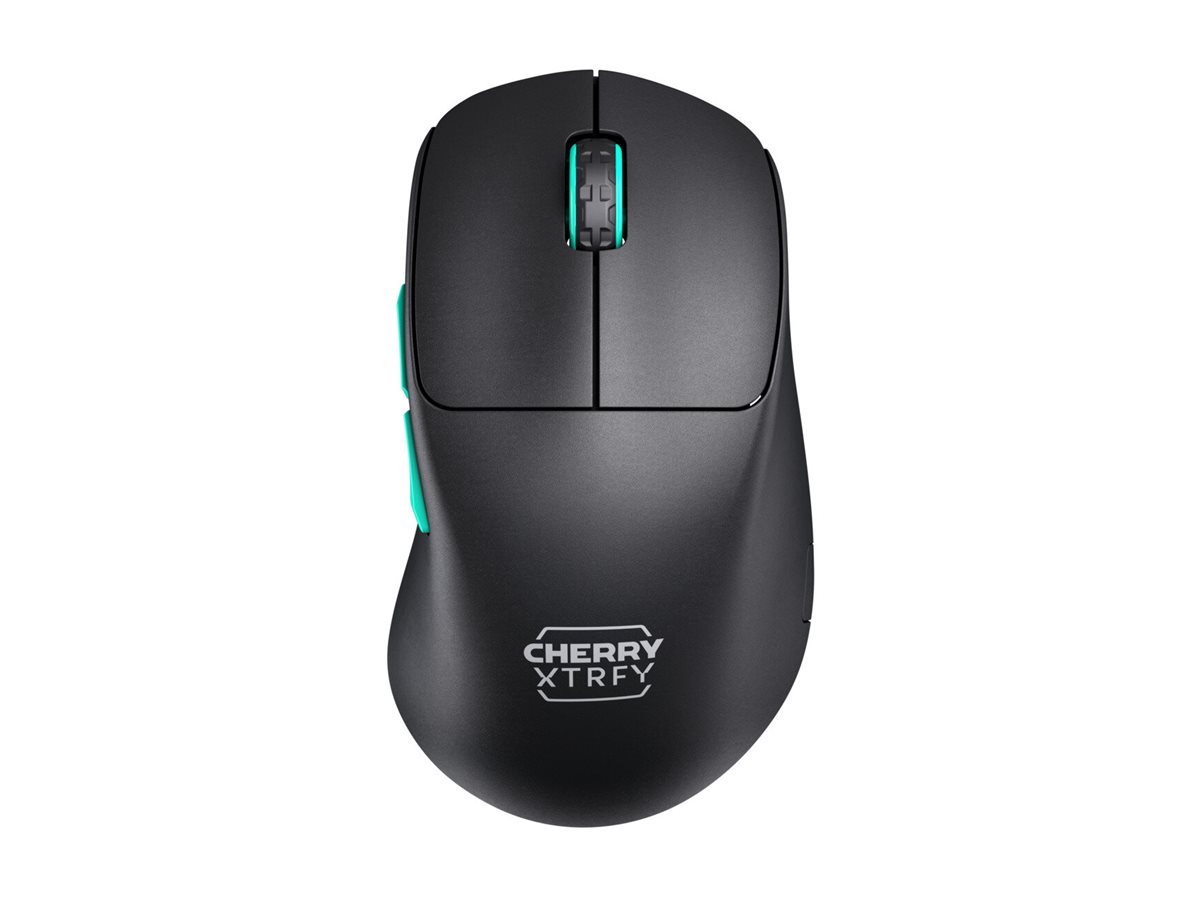 Cherry Xtrfy M64 - Maus - ergonomisch - optisch - 5 Tasten - kabellos - 2.4 GHz - kabelloser Empfänger (USB)