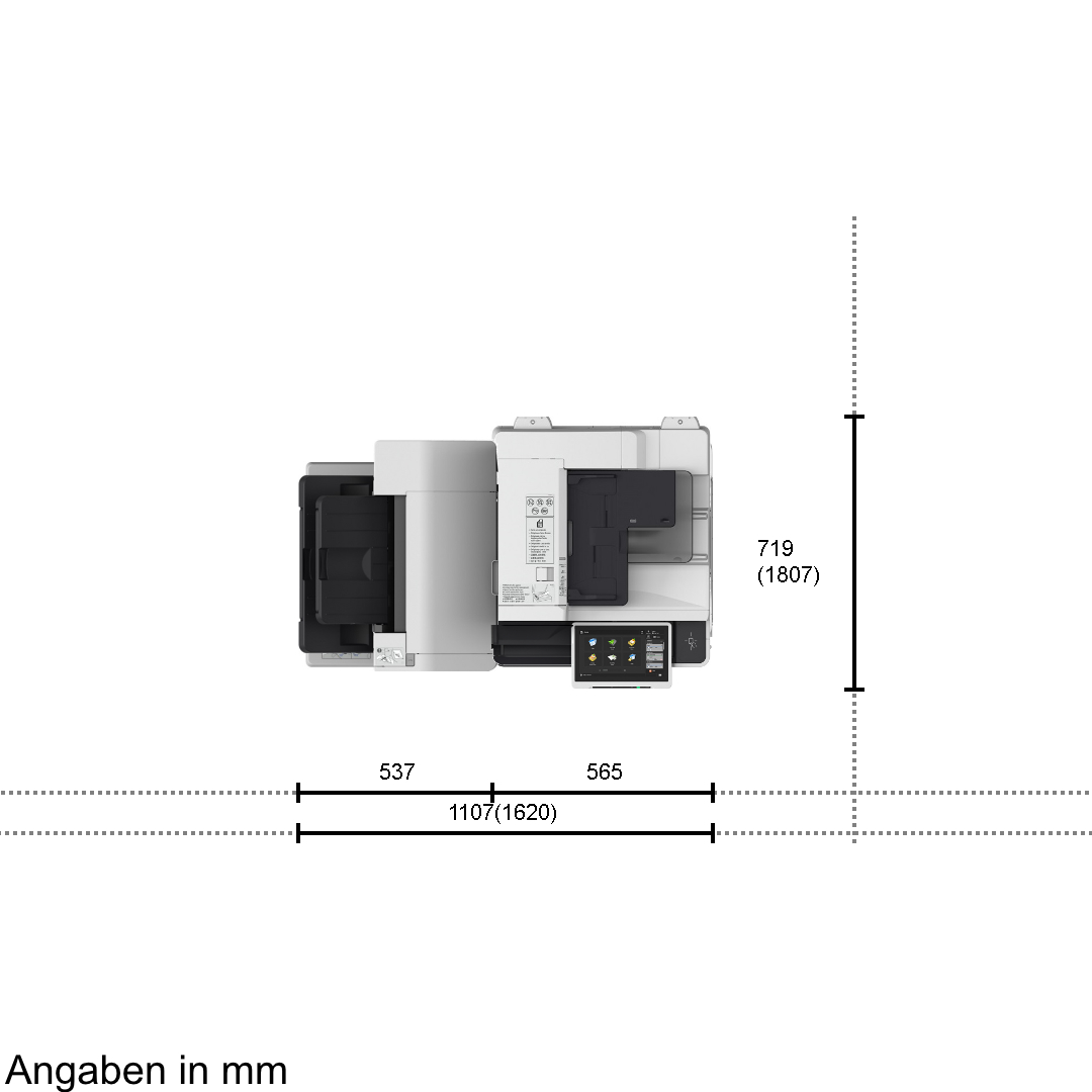 Canon ImageRUNNER Advance DX C3725i Abmessung Top