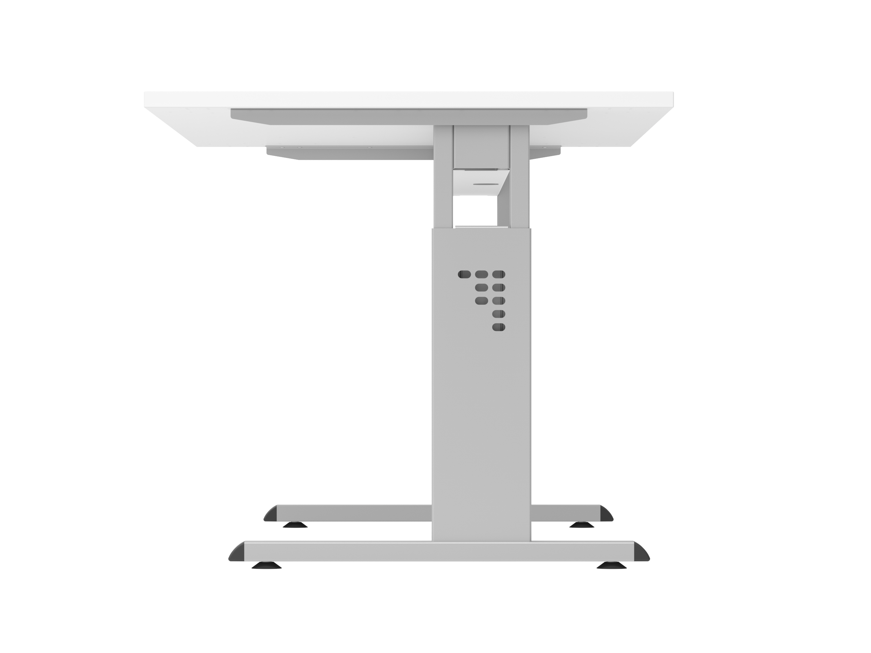 Schreibtisch C-Fuß 120x80cm Weiß/Graphit