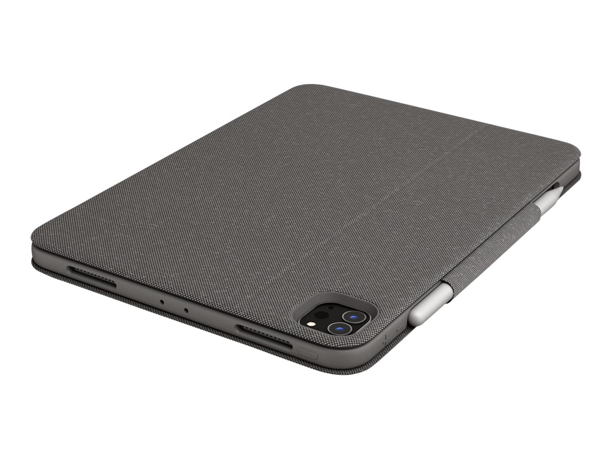 Logitech Folio Touch - Tastatur und Foliohülle - mit Trackpad - hinterleuchtet - Apple Smart connector - QWERTZ - Deutsch - Oxford Gray - für Apple 10.9-inch iPad Air (4. Generation, 5. Generation)
