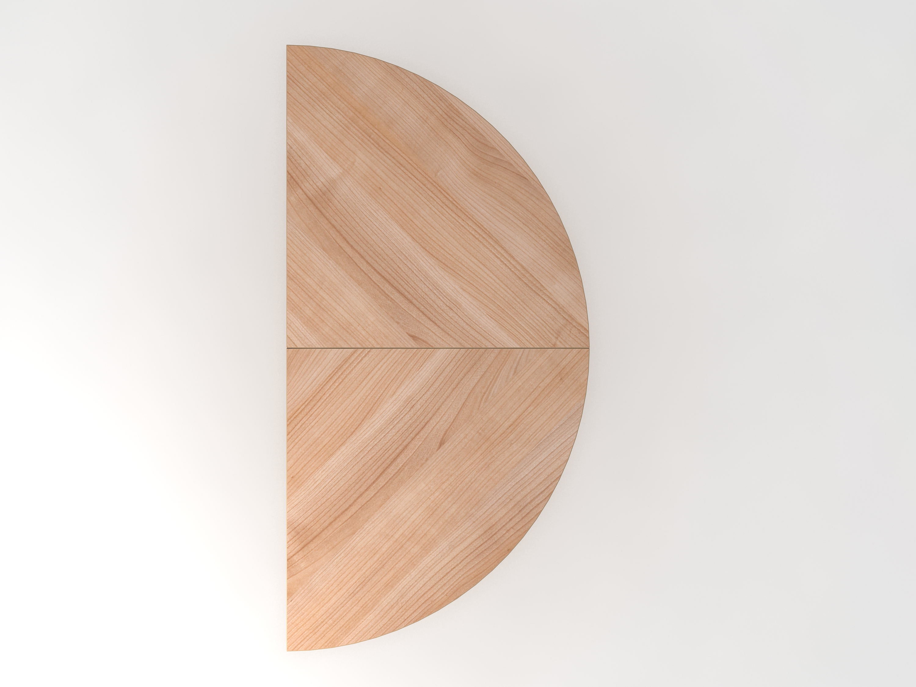 Anbautisch 2xViertelkreis/STF Nussbaum