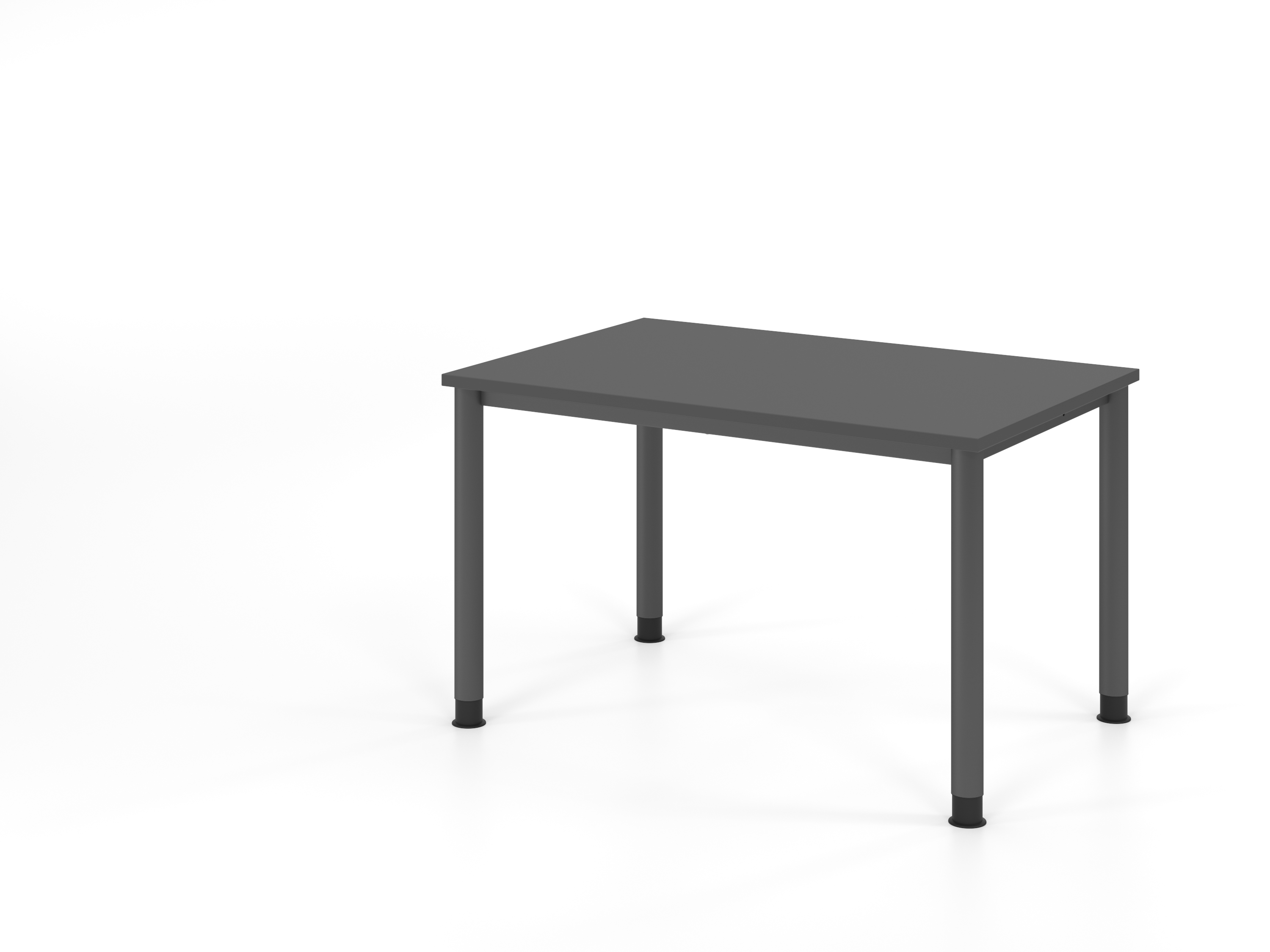 Schreibtisch 4Fuß-rd.120x80cm Graphit/Graphit