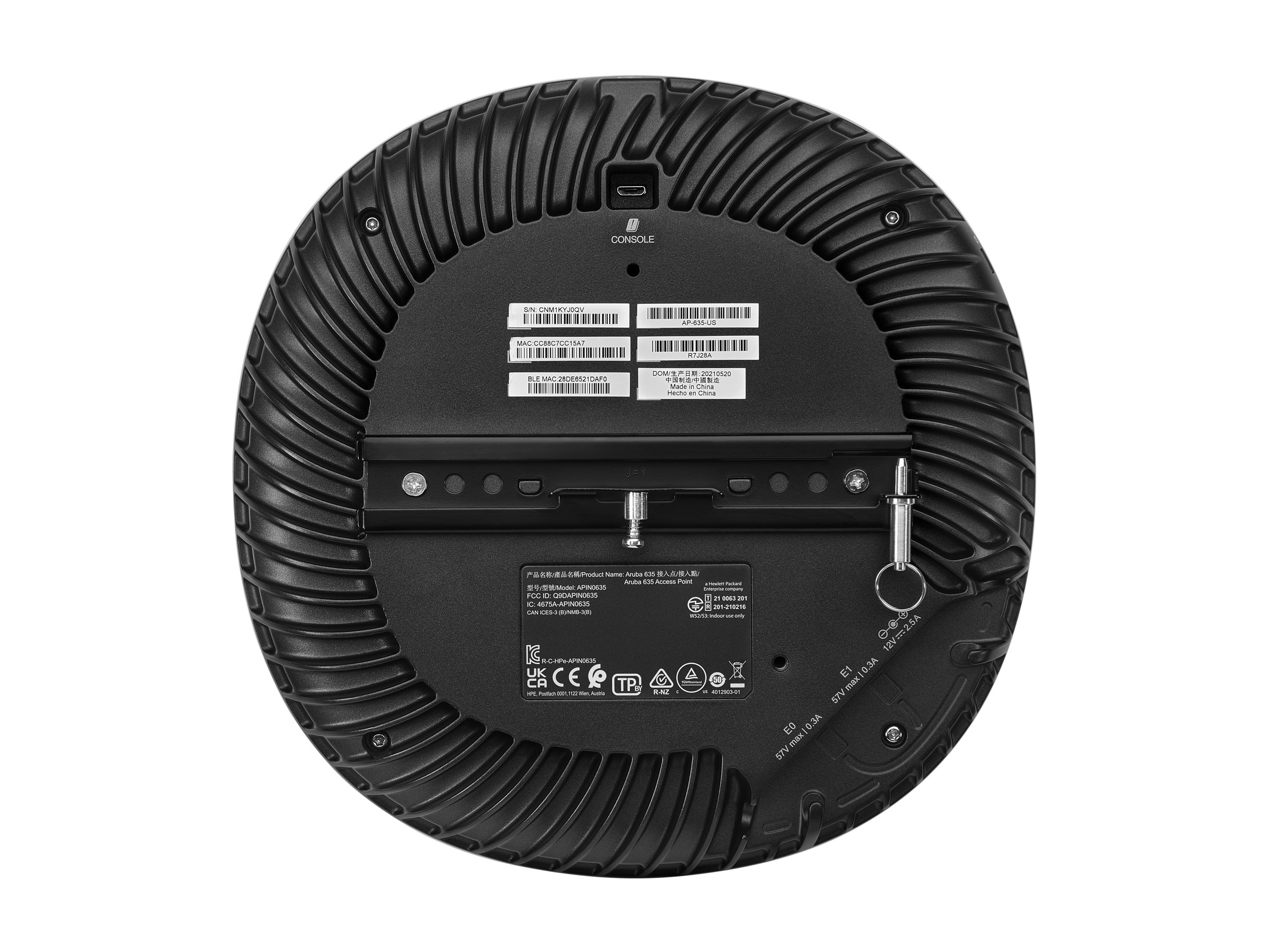 HPE Aruba Networking AP-635 (RW) - Campus - Accesspoint - Wi-Fi 6 - Wi-Fi 6E, Bluetooth, ZigBee - 2.4 GHz, 5 GHz, 6 GHz deckenmontierbar (Packung mit 5)