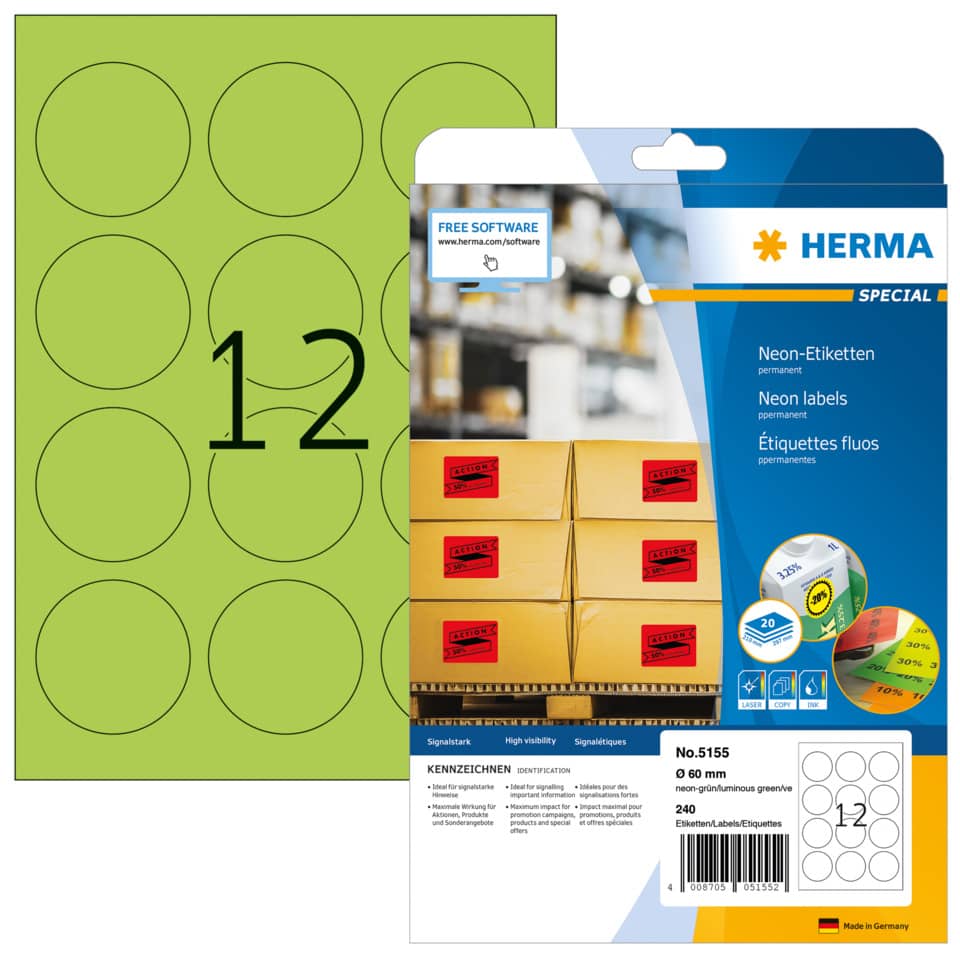 HERMA 5155  240 Stück permanent haftend