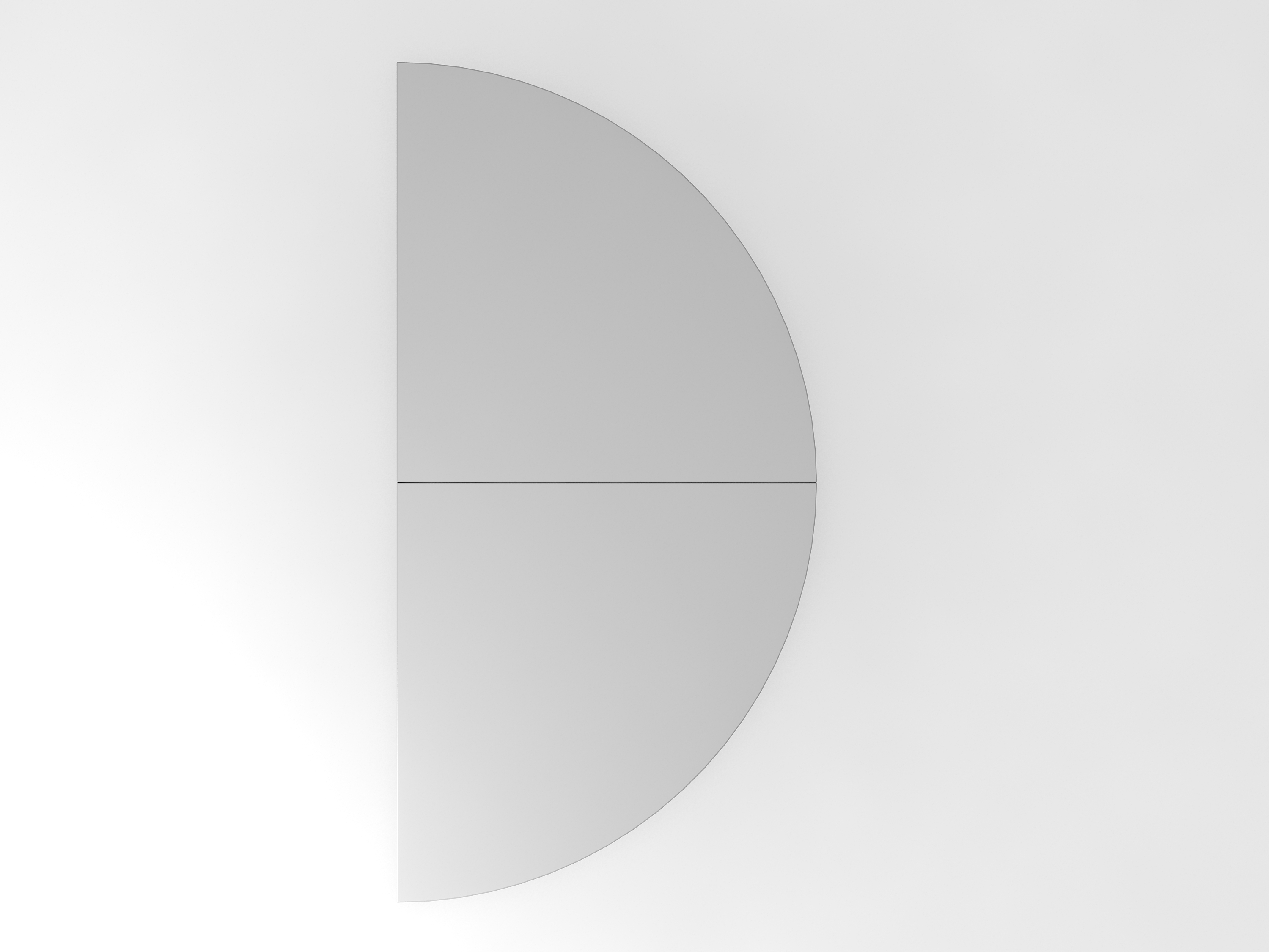 Anbautisch 2xViertelkreis/STF Grau/Silber