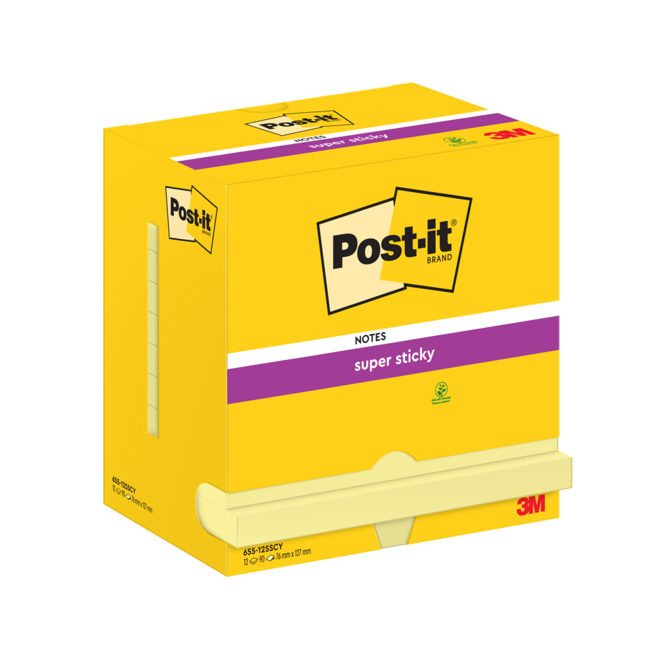 POST-IT 655-12SSCY 76x127mm