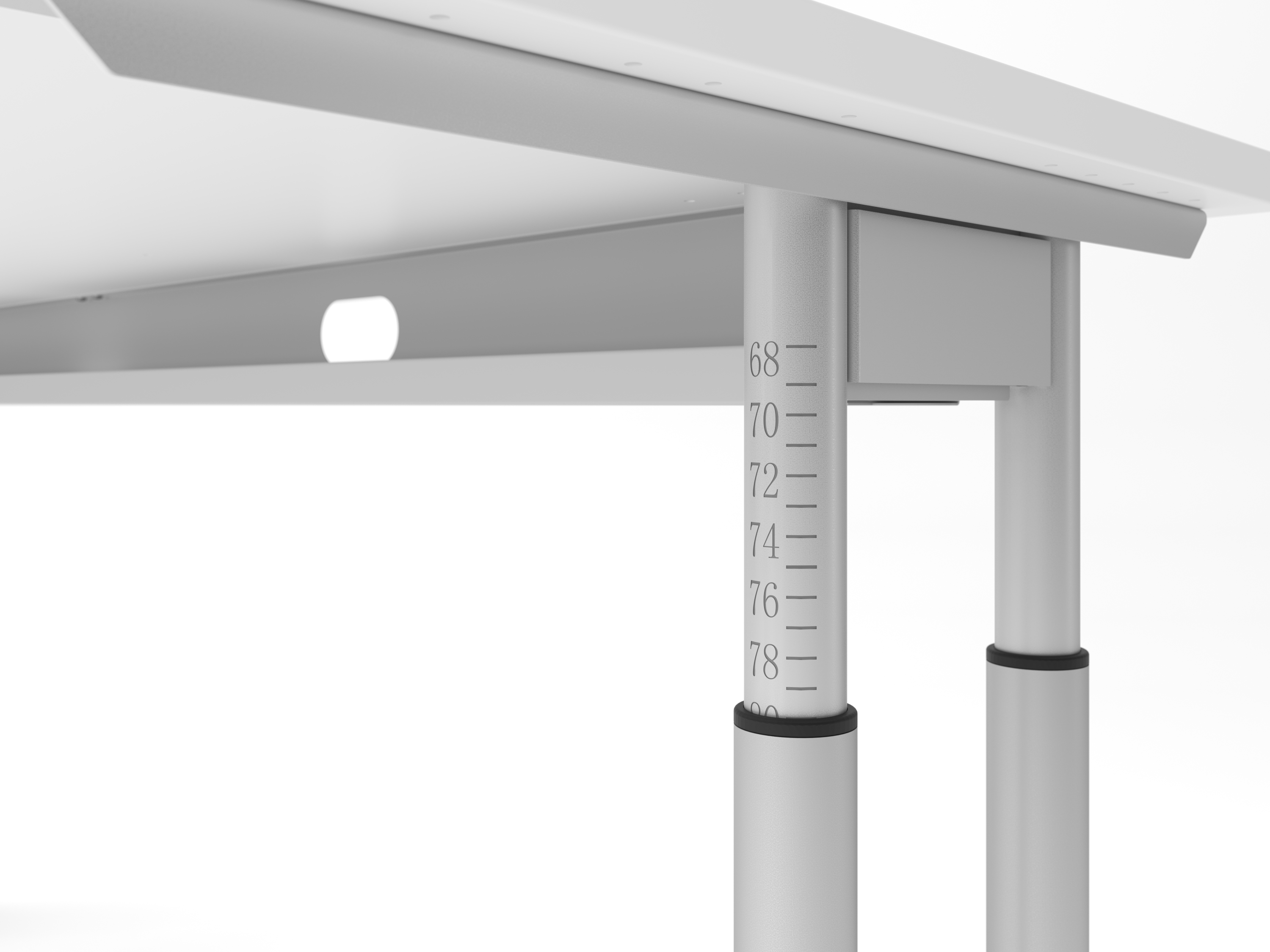 Schreibtisch C-Fuß 120x80cm Graphit/Silber